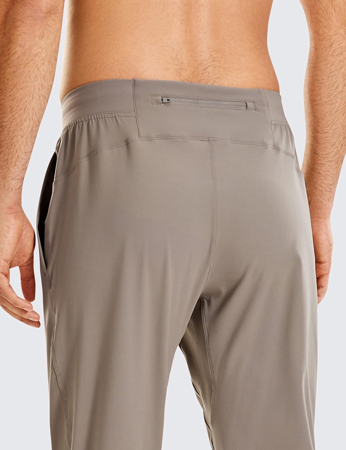 imageCRZ YOGA 4Way Stretch Athletic Pants for Men 30quot Workout Lounge Casual Work Jogger with Zip PocketCliff Ash
