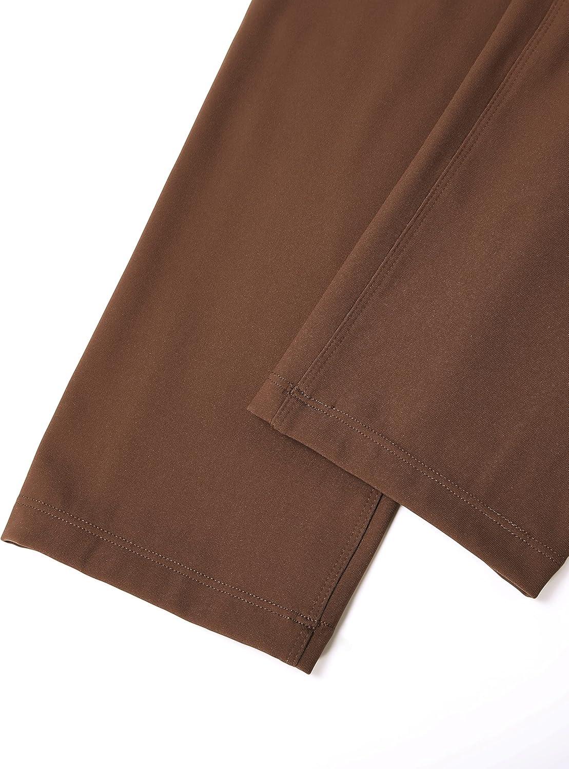 imageCRZ YOGA 4Way Stretch Athletic Pants for Men 30quot Workout Lounge Casual Work Jogger with Zip PocketDark Brown