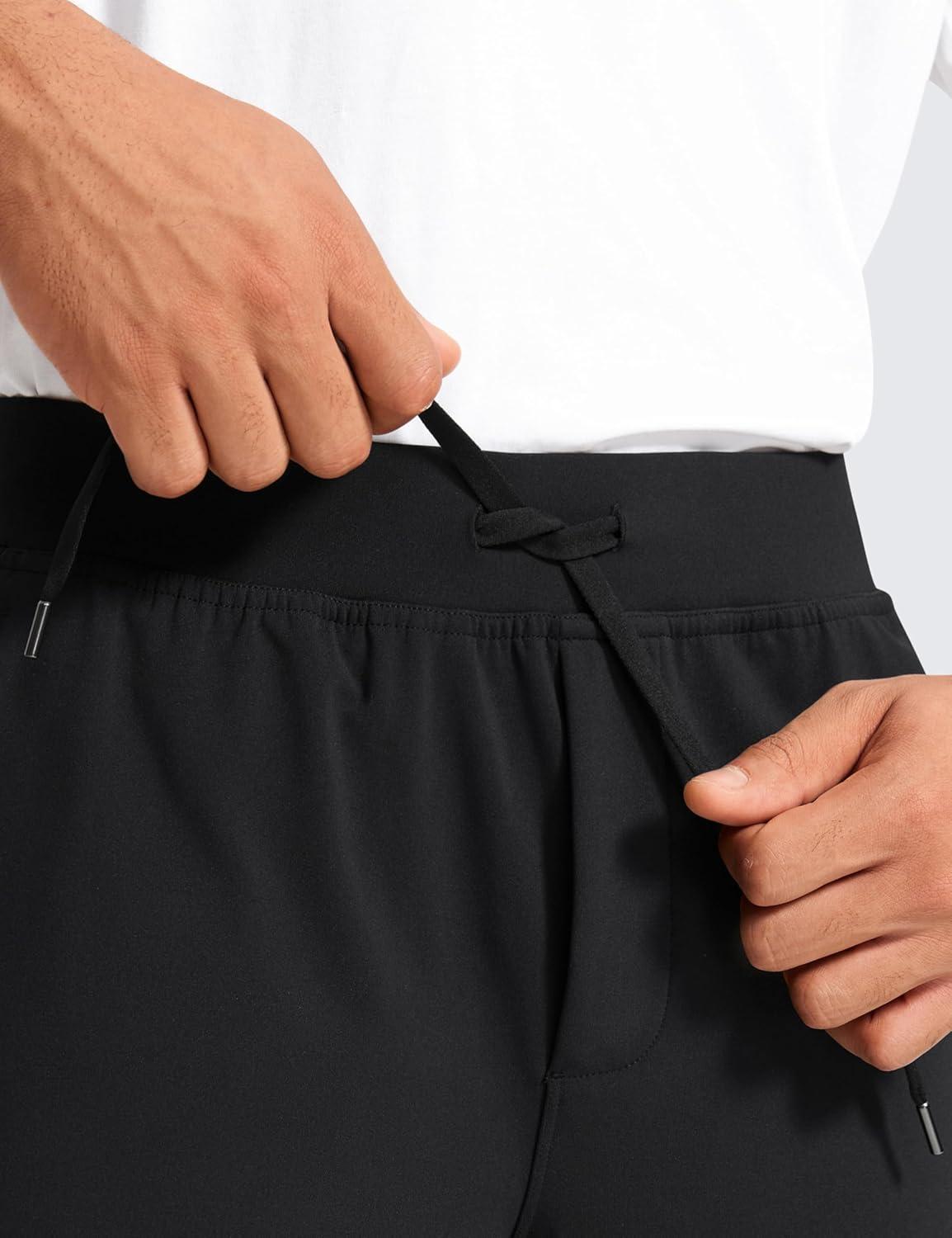 imageCRZ YOGA 4Way Stretch Athletic Pants for Men 30quot Workout Lounge Casual Work Jogger with Zip PocketTrue Navy