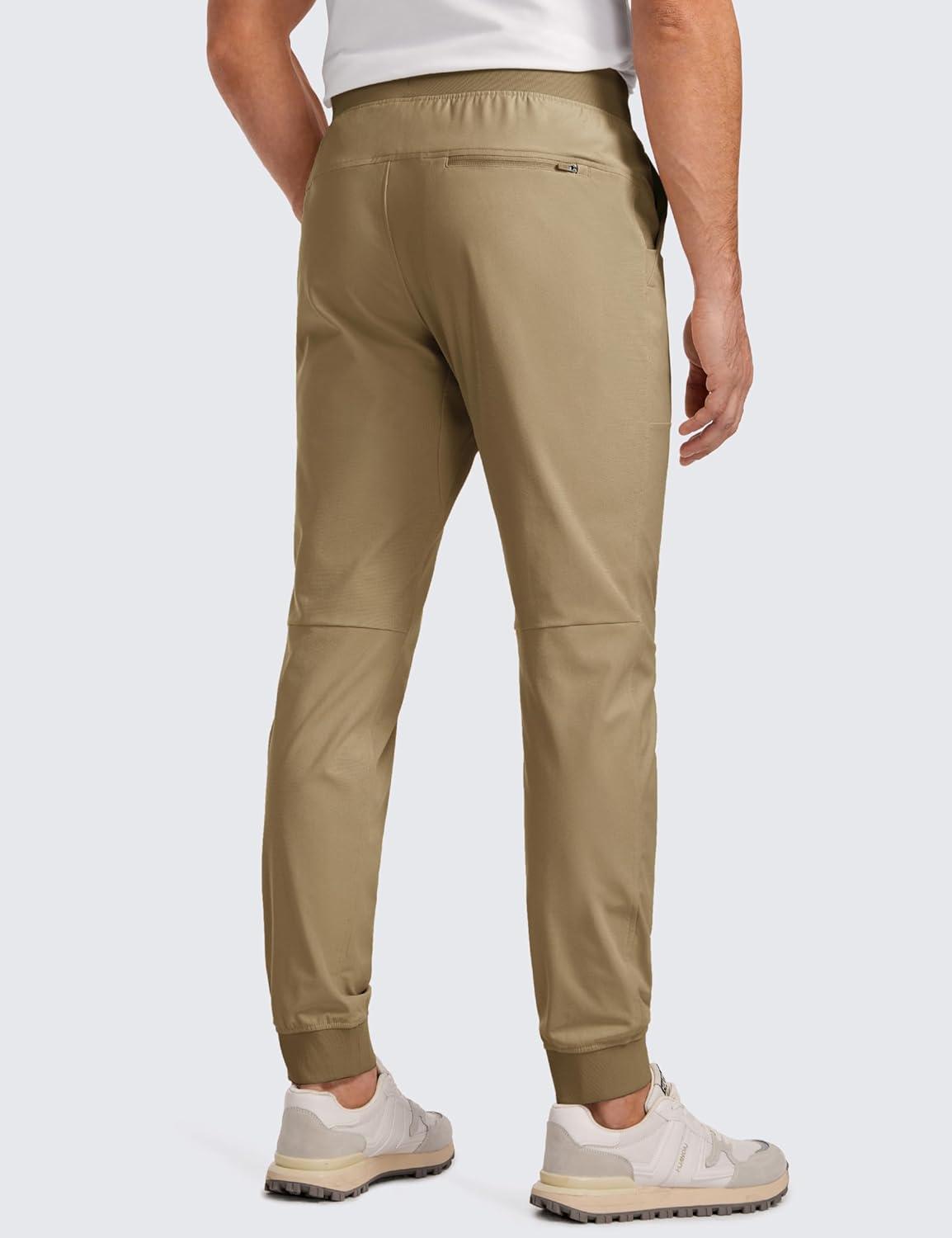 imageCRZ YOGA All Day Comfy PullOn Golf Joggers for Men 28quot30quot32quot Quick Dry Lightweight Work Casual Pants with PocketsArtifact Brown