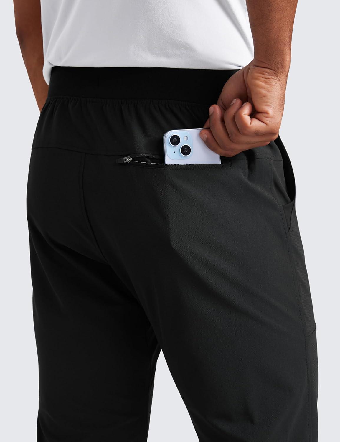 imageCRZ YOGA All Day Comfy PullOn Golf Joggers for Men 28quot30quot32quot Quick Dry Lightweight Work Casual Pants with PocketsBlack