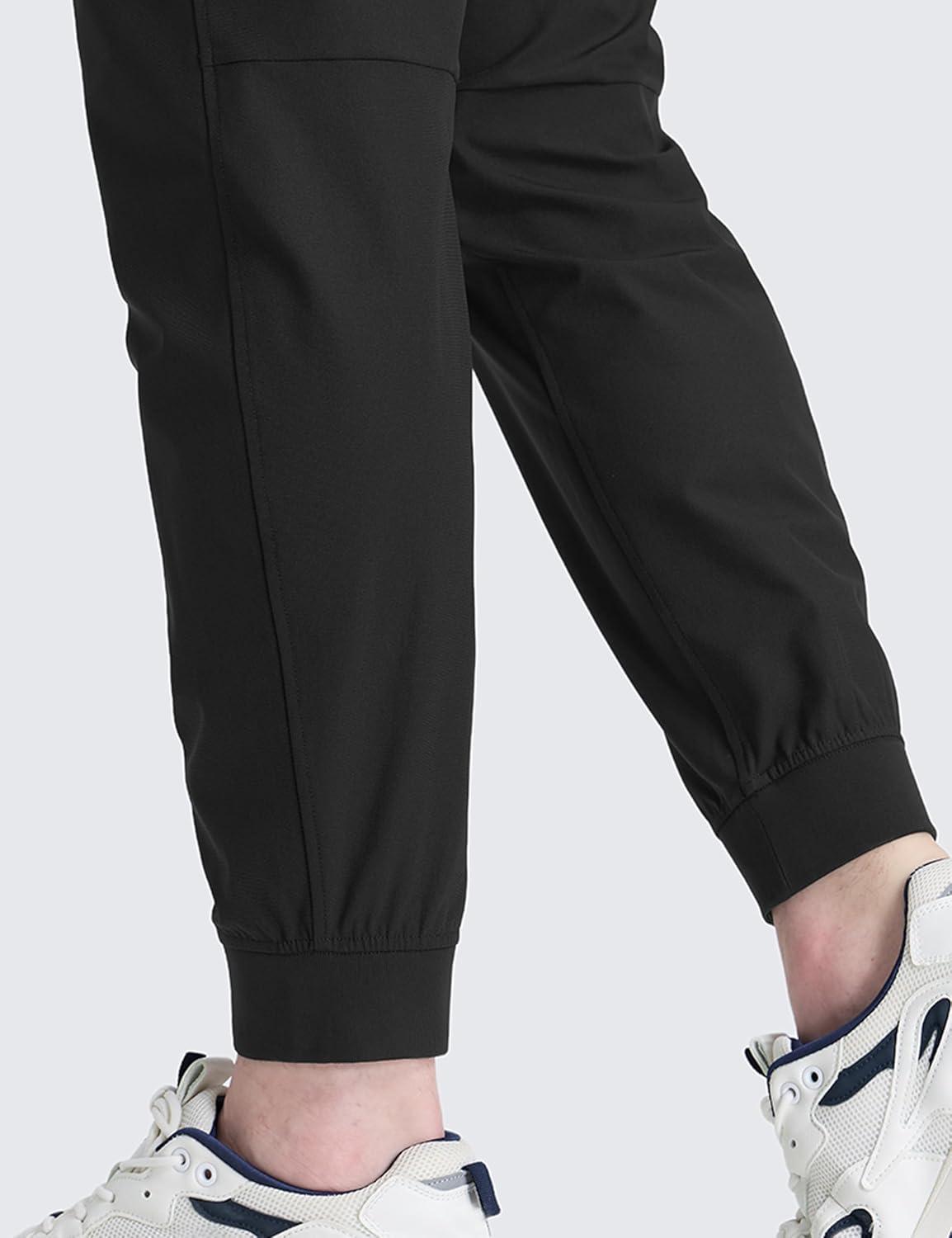 imageCRZ YOGA All Day Comfy PullOn Golf Joggers for Men 28quot30quot32quot Quick Dry Lightweight Work Casual Pants with PocketsBlack