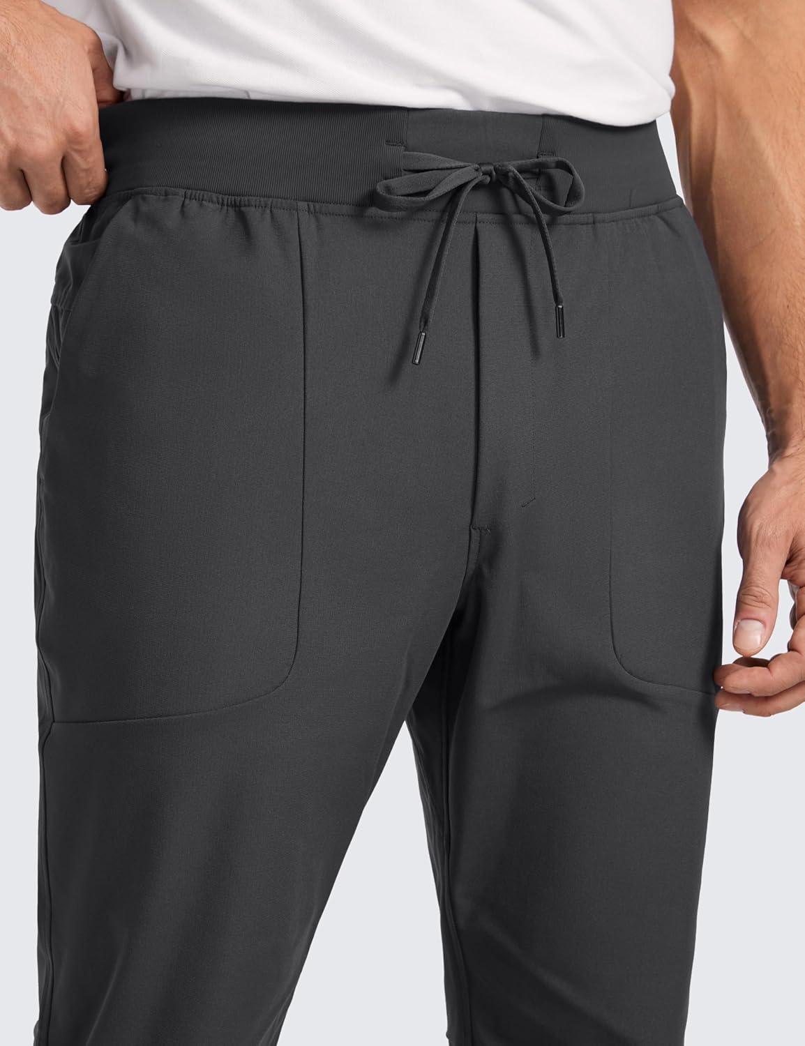 imageCRZ YOGA All Day Comfy PullOn Golf Joggers for Men 28quot30quot32quot Quick Dry Lightweight Work Casual Pants with PocketsInk Gray