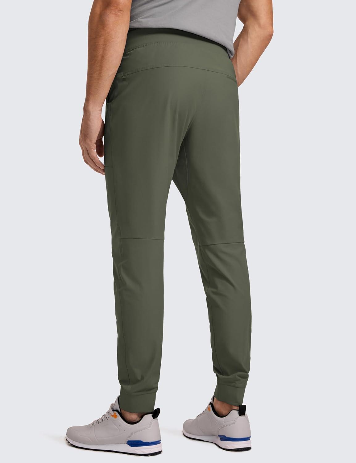 imageCRZ YOGA All Day Comfy PullOn Golf Joggers for Men 28quot30quot32quot Quick Dry Lightweight Work Casual Pants with PocketsLight Army Green