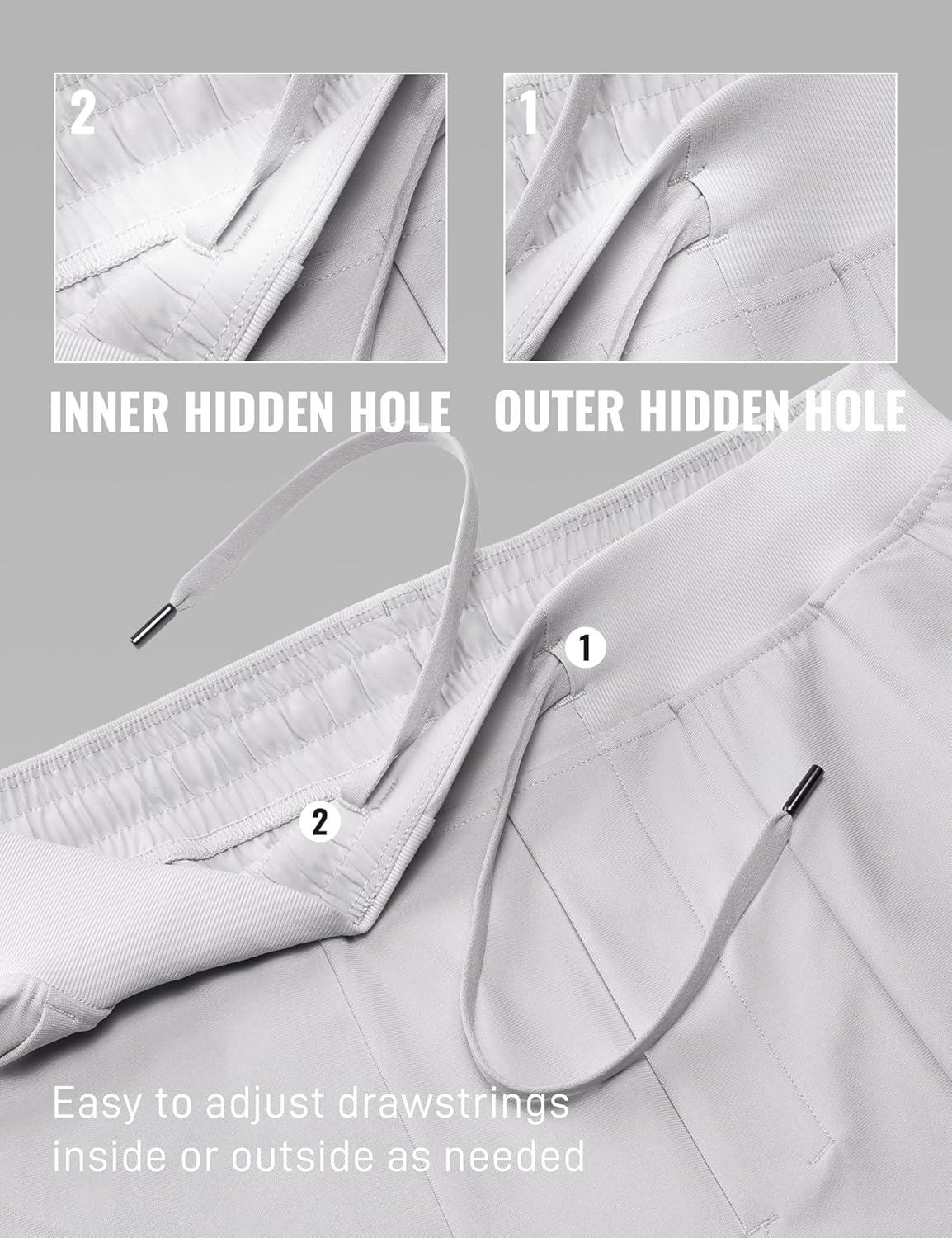 imageCRZ YOGA All Day Comfy PullOn Golf Joggers for Men 28quot30quot32quot Quick Dry Lightweight Work Casual Pants with PocketsPlatinum Grey