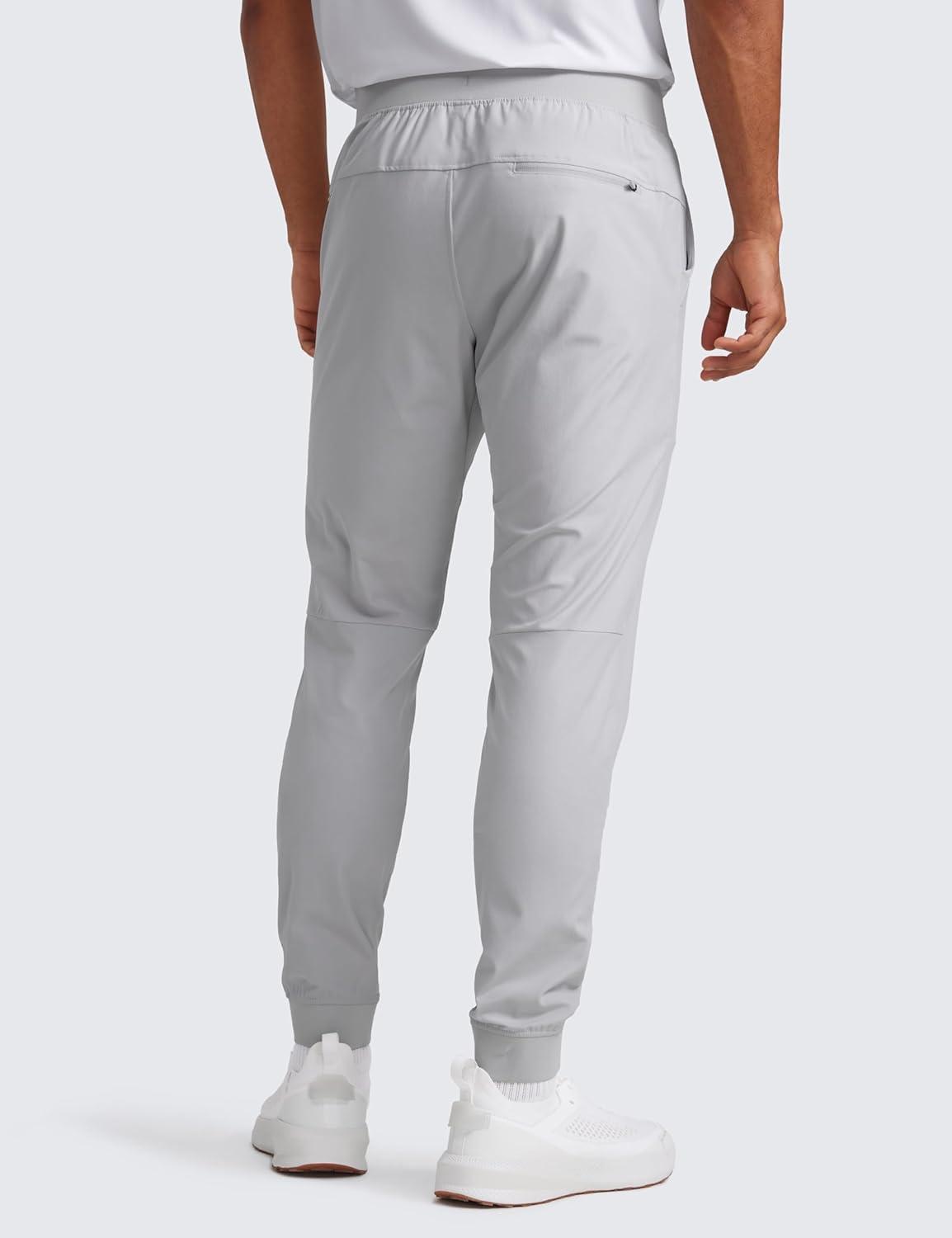 imageCRZ YOGA All Day Comfy PullOn Golf Joggers for Men 28quot30quot32quot Quick Dry Lightweight Work Casual Pants with PocketsPlatinum Grey