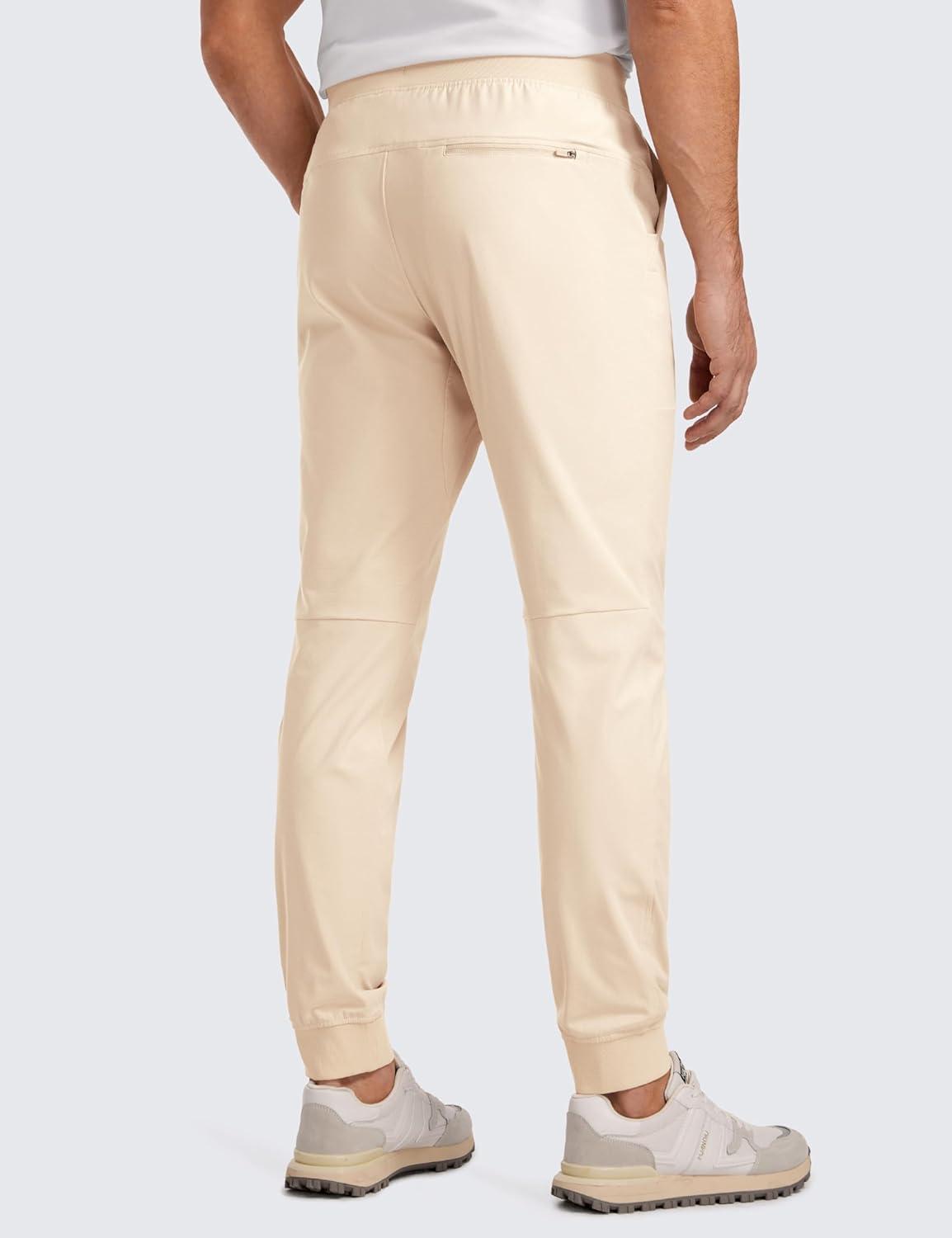 imageCRZ YOGA All Day Comfy PullOn Golf Joggers for Men 28quot30quot32quot Quick Dry Lightweight Work Casual Pants with PocketsRaw Linen