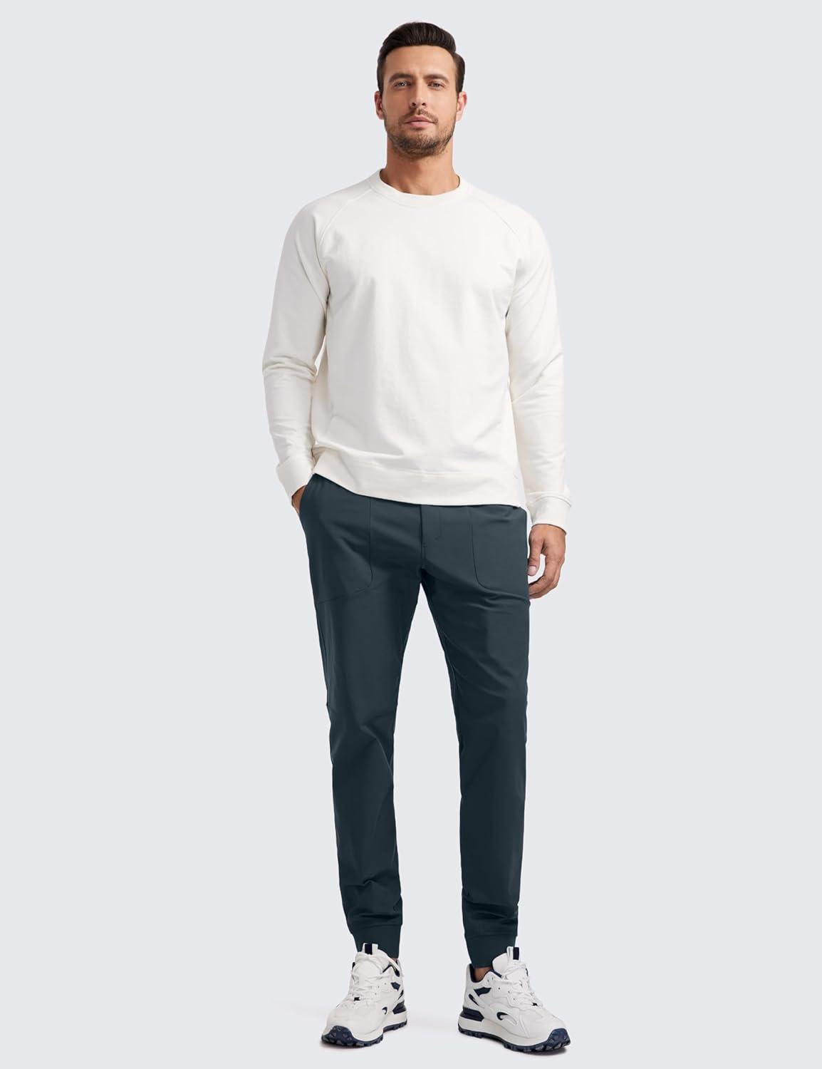 imageCRZ YOGA All Day Comfy PullOn Golf Joggers for Men 28quot30quot32quot Quick Dry Lightweight Work Casual Pants with PocketsTrue Navy