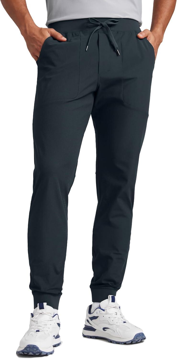 imageCRZ YOGA All Day Comfy PullOn Golf Joggers for Men 28quot30quot32quot Quick Dry Lightweight Work Casual Pants with PocketsTrue Navy