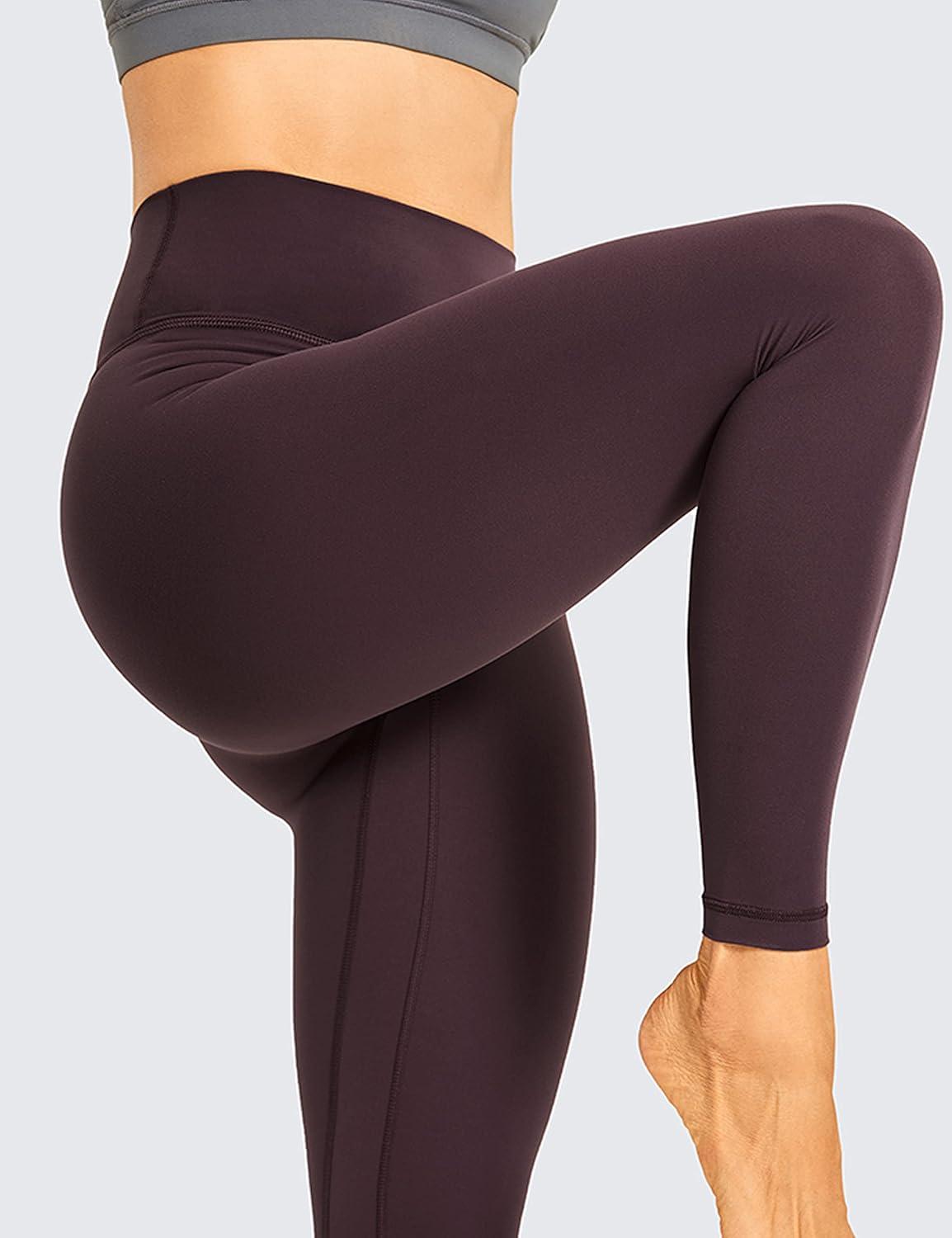 imageCRZ YOGA Brushed Naked Feeling Workout Leggings 25quot High Waisted Gym Compression Tummy Control Womens Yoga PantsArctic Plum