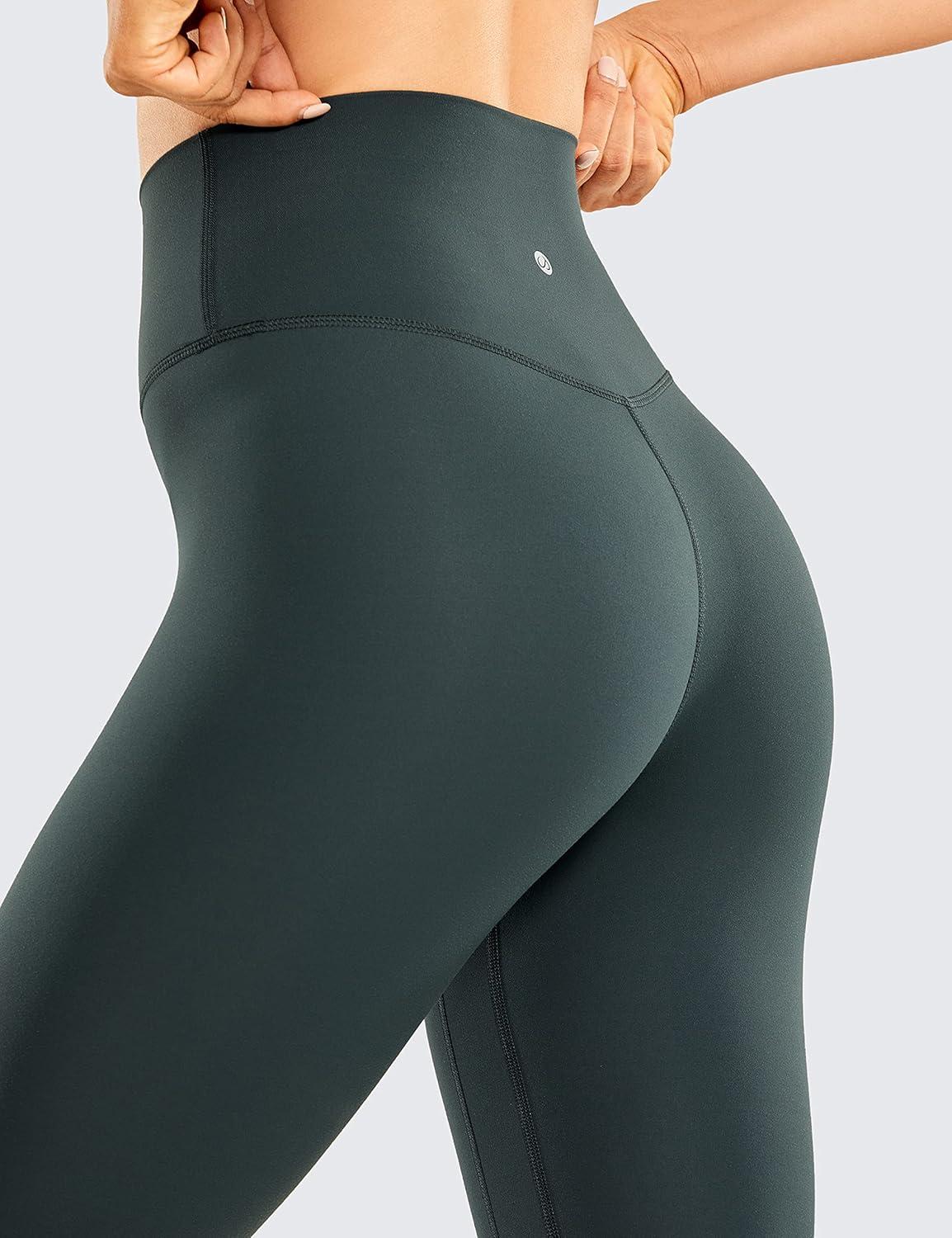 imageCRZ YOGA Brushed Naked Feeling Workout Leggings 25quot High Waisted Gym Compression Tummy Control Womens Yoga PantsMelanite