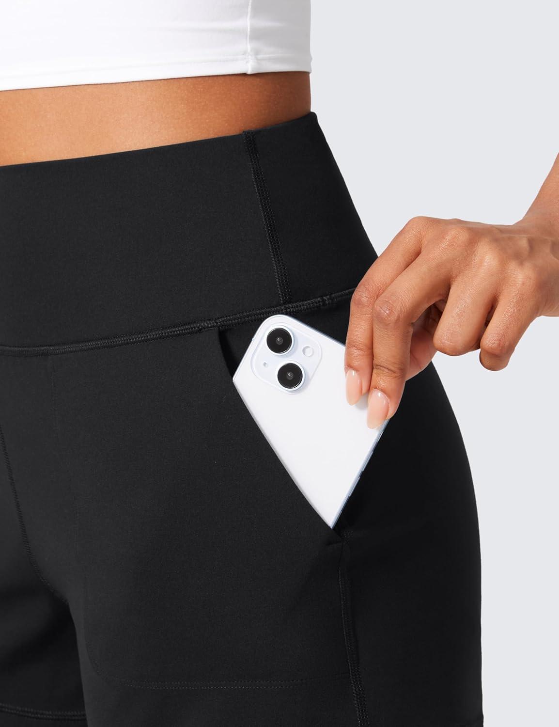 imageCRZ YOGA Butterlift Linerless Shorts for Women 3quot High Waisted Comfy Yoga Casual Lounge Workout with PocketsBlack