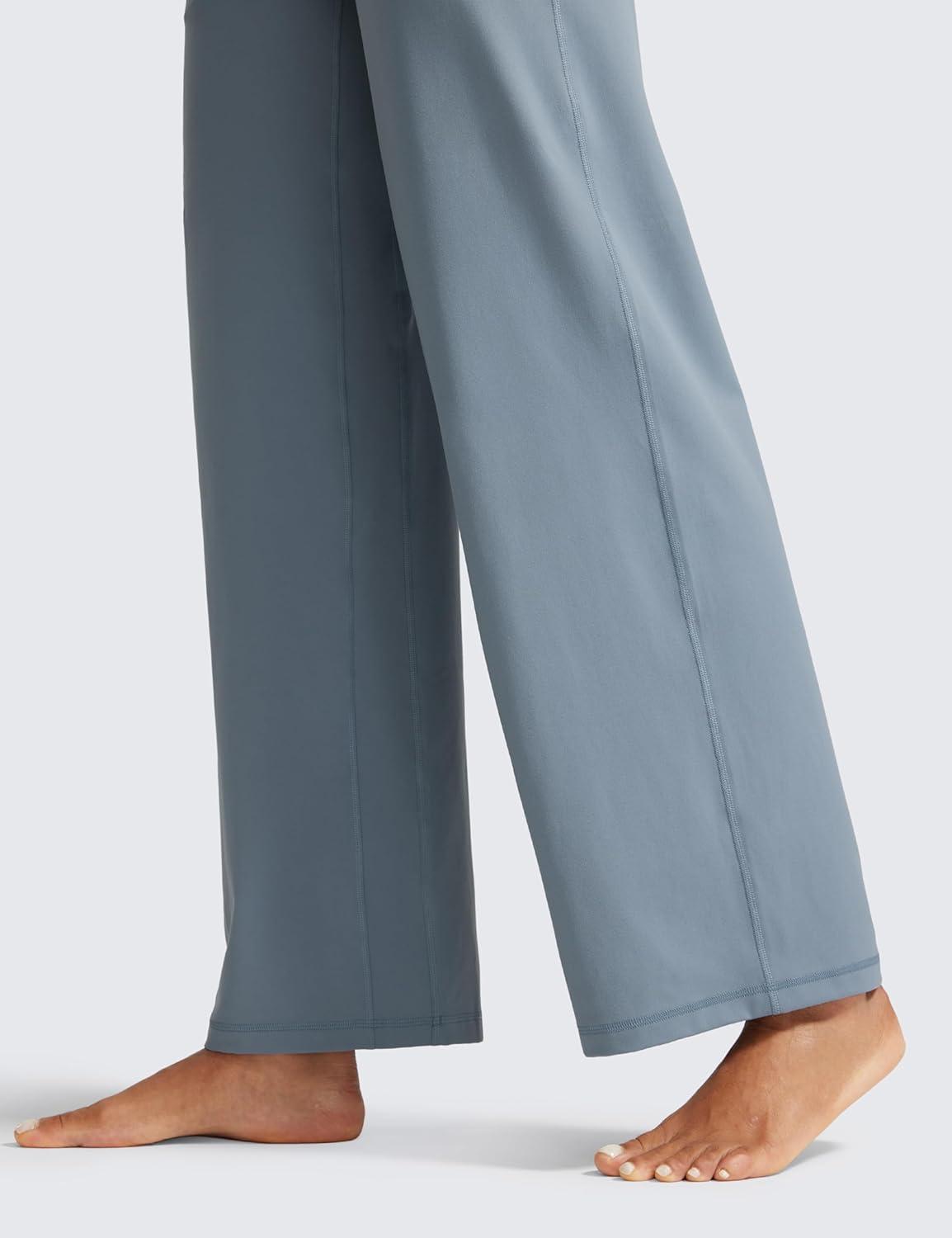 imageCRZ YOGA Butterlift Wide Leg Pants Pockets 29quot31quot33quot High Waisted Yoga Lounge Buttery Soft Comfy Casual WomensBelgian Blue
