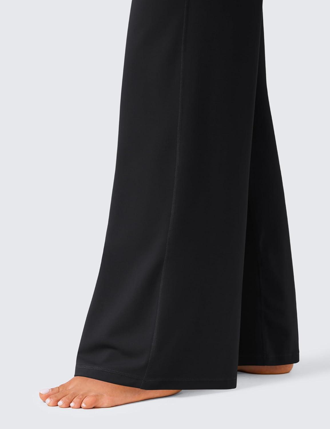 imageCRZ YOGA Butterlift Wide Leg Pants Pockets 29quot31quot33quot High Waisted Yoga Lounge Buttery Soft Comfy Casual WomensBlack