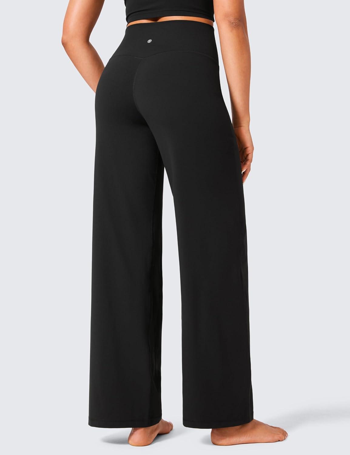 imageCRZ YOGA Butterlift Wide Leg Pants Pockets 29quot31quot33quot High Waisted Yoga Lounge Buttery Soft Comfy Casual WomensBlack