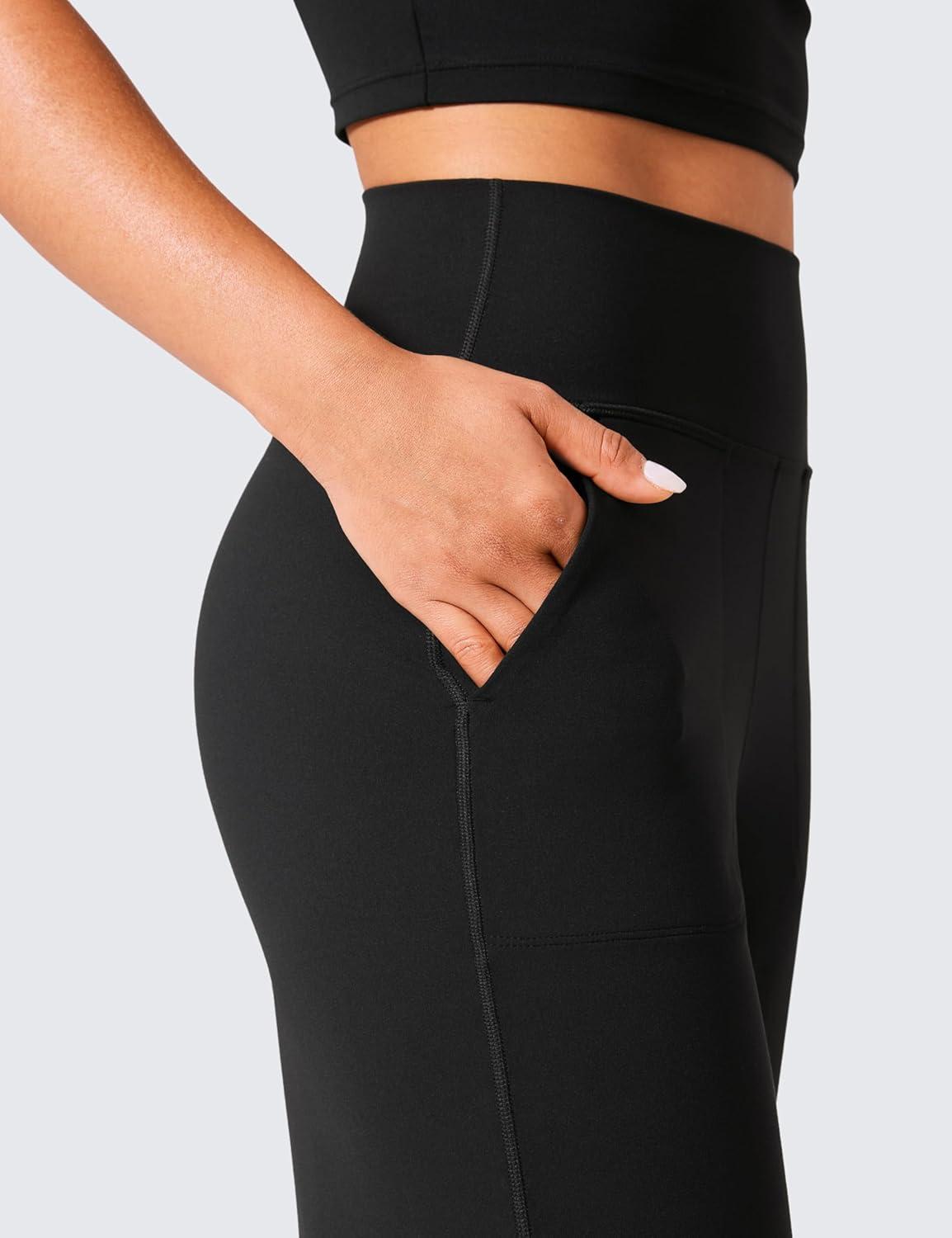 imageCRZ YOGA Butterlift Wide Leg Pants Pockets 29quot31quot33quot High Waisted Yoga Lounge Buttery Soft Comfy Casual WomensBlack