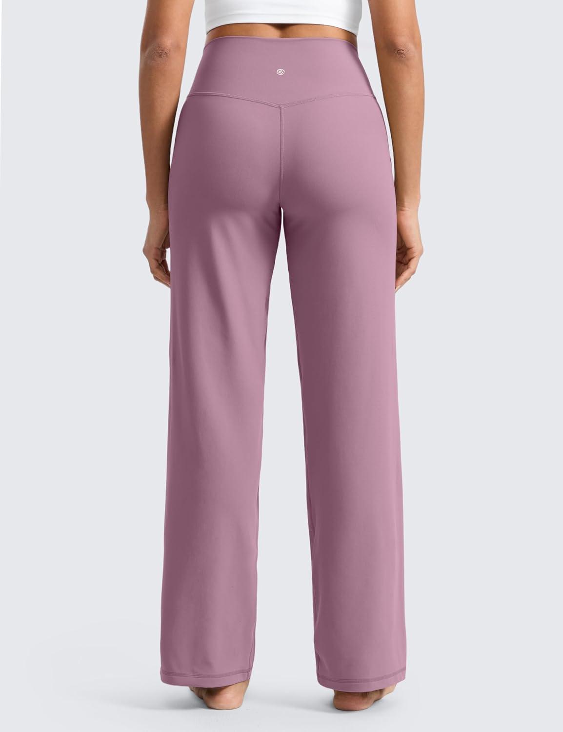 imageCRZ YOGA Butterlift Wide Leg Pants Pockets 29quot31quot33quot High Waisted Yoga Lounge Buttery Soft Comfy Casual WomensLight Lavender