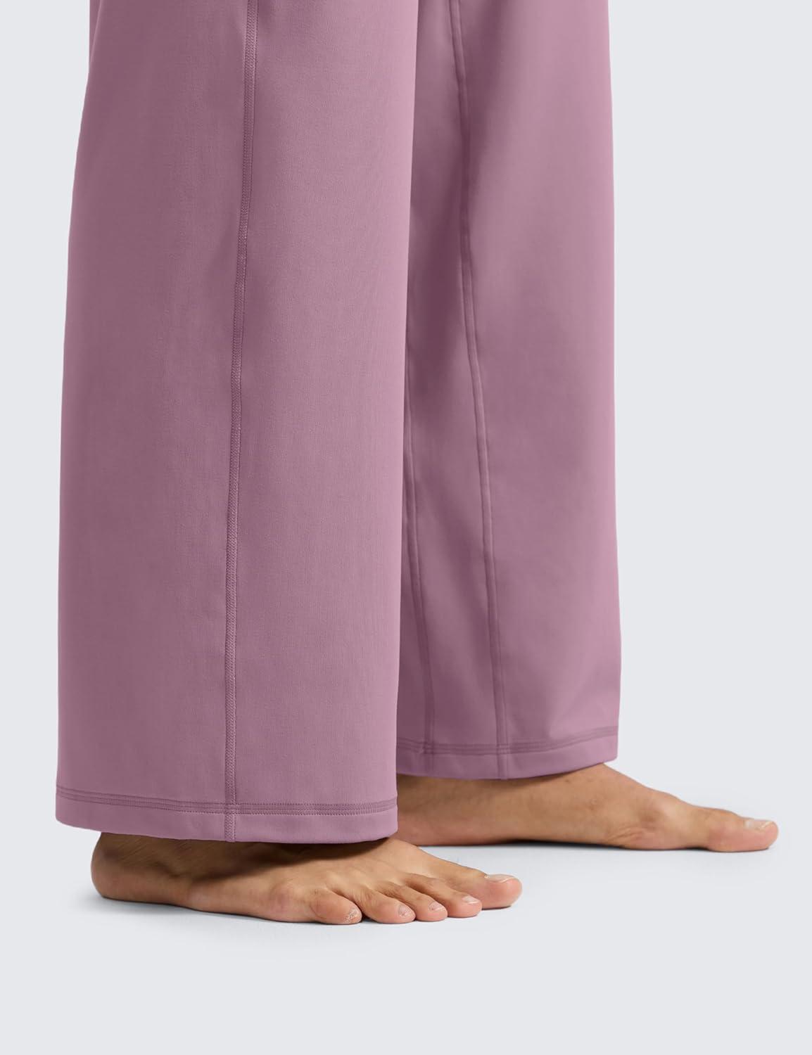 imageCRZ YOGA Butterlift Wide Leg Pants Pockets 29quot31quot33quot High Waisted Yoga Lounge Buttery Soft Comfy Casual WomensLight Lavender