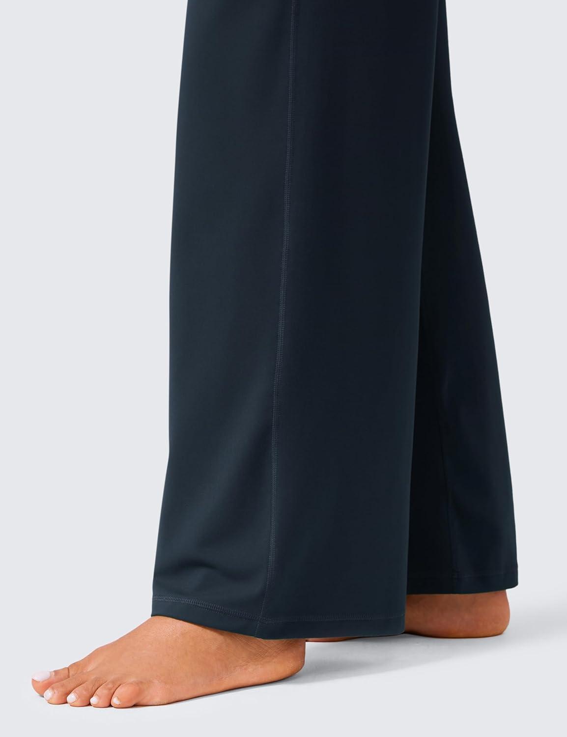 imageCRZ YOGA Butterlift Wide Leg Pants Pockets 29quot31quot33quot High Waisted Yoga Lounge Buttery Soft Comfy Casual WomensTrue Navy