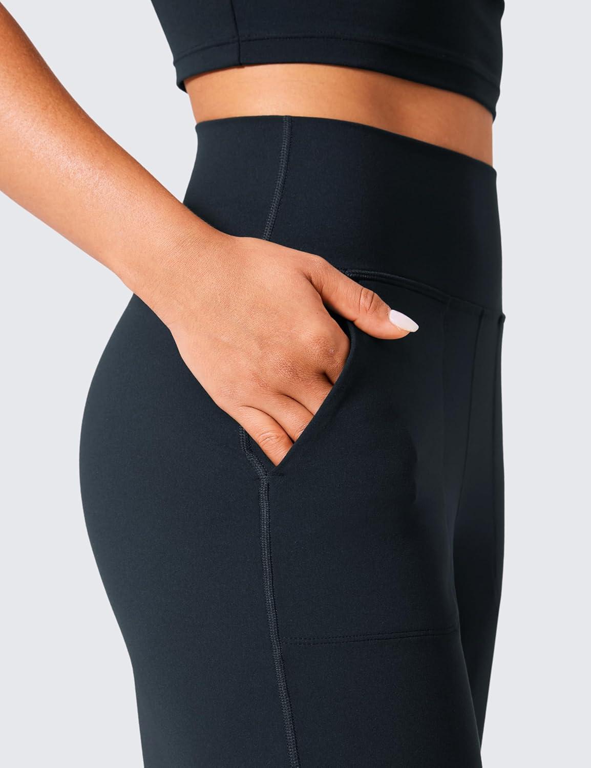 imageCRZ YOGA Butterlift Wide Leg Pants Pockets 29quot31quot33quot High Waisted Yoga Lounge Buttery Soft Comfy Casual WomensTrue Navy