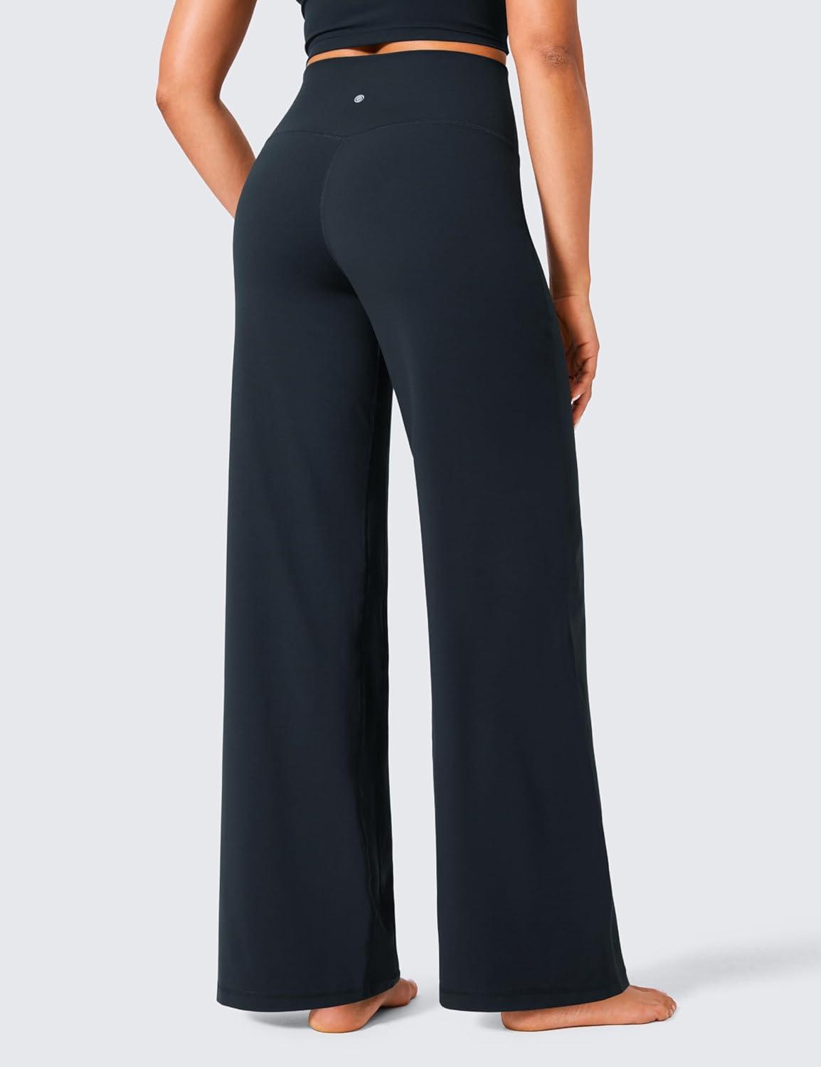 imageCRZ YOGA Butterlift Wide Leg Pants Pockets 29quot31quot33quot High Waisted Yoga Lounge Buttery Soft Comfy Casual WomensTrue Navy