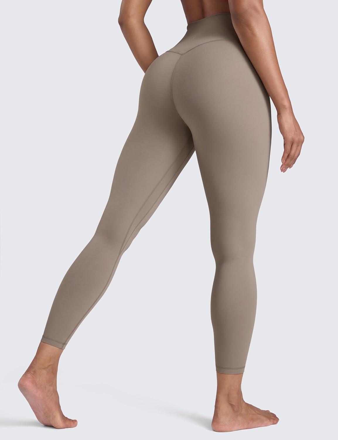 imageCRZ YOGA Butterlift Workout Leggings 25quot High Waisted Pilates Gym Athletic Womens Yoga Pants Buttery SoftCreamy Latte
