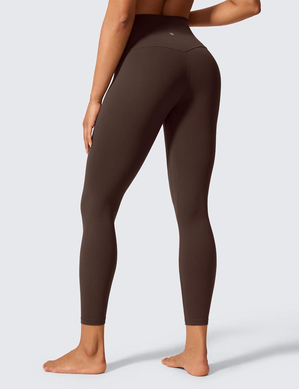 imageCRZ YOGA Butterlift Workout Leggings 25quot High Waisted Pilates Gym Athletic Womens Yoga Pants Buttery SoftHot Fudge Brown