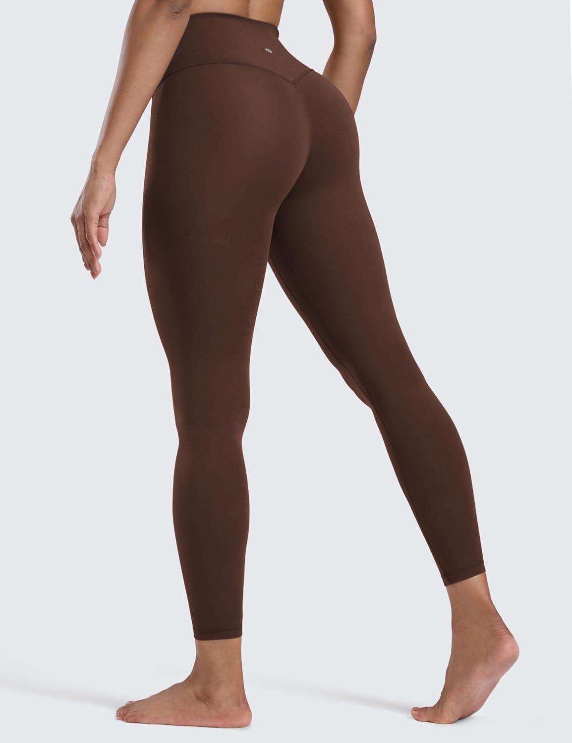 imageCRZ YOGA Butterlift Workout Leggings 25quot High Waisted Pilates Gym Athletic Womens Yoga Pants Buttery SoftLava Brown
