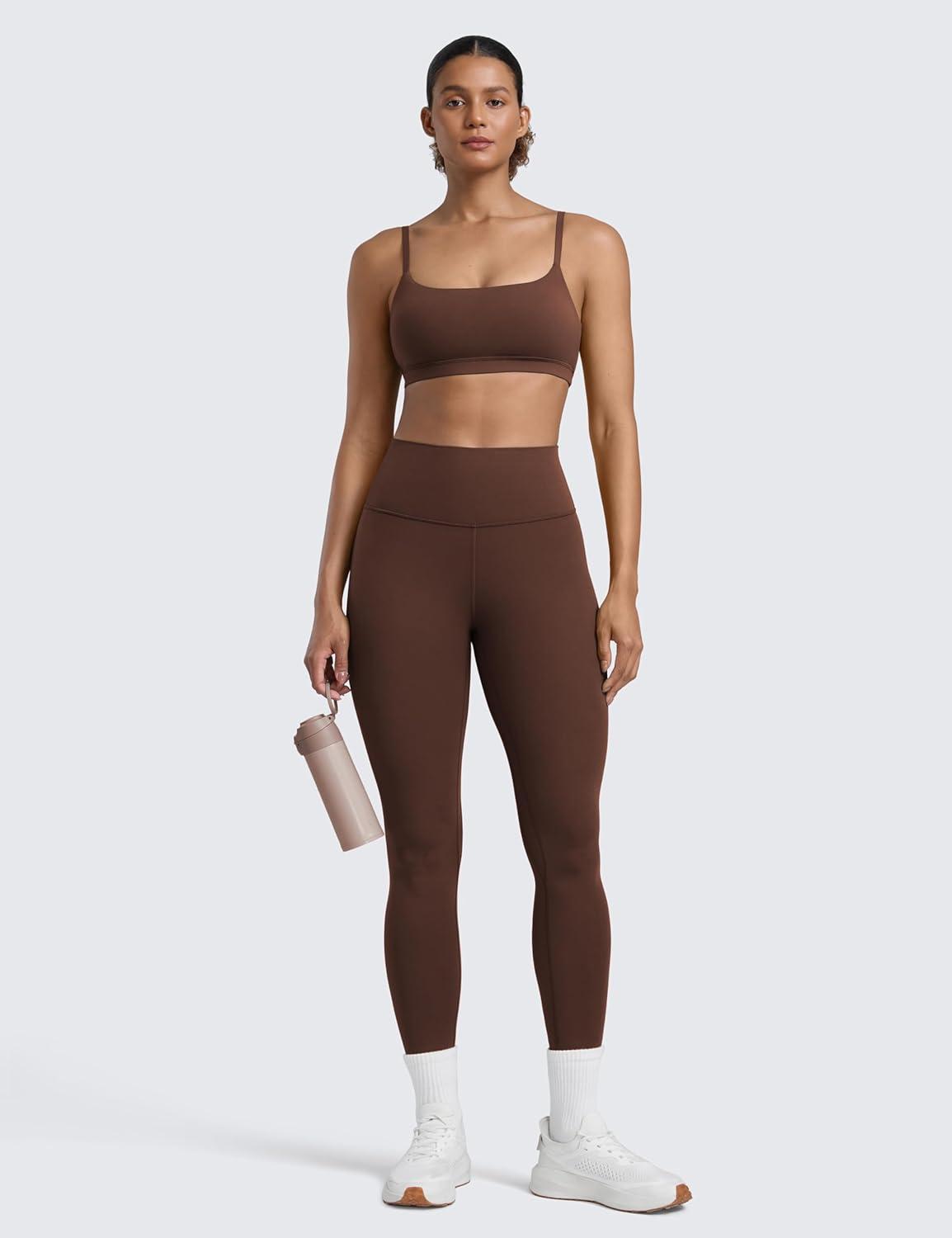 imageCRZ YOGA Butterlift Workout Leggings 25quot High Waisted Pilates Gym Athletic Womens Yoga Pants Buttery SoftLava Brown