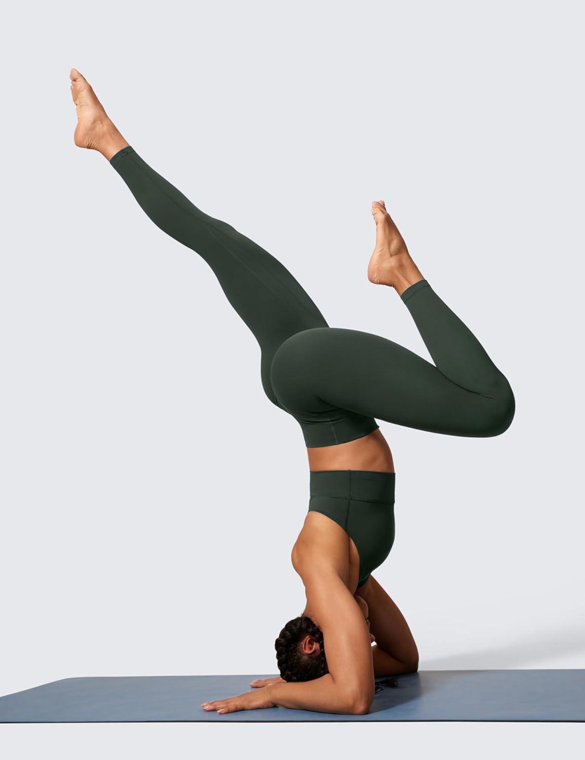 imageCRZ YOGA Butterlift Workout Leggings 25quot High Waisted Pilates Gym Athletic Womens Yoga Pants Buttery SoftLegend Green