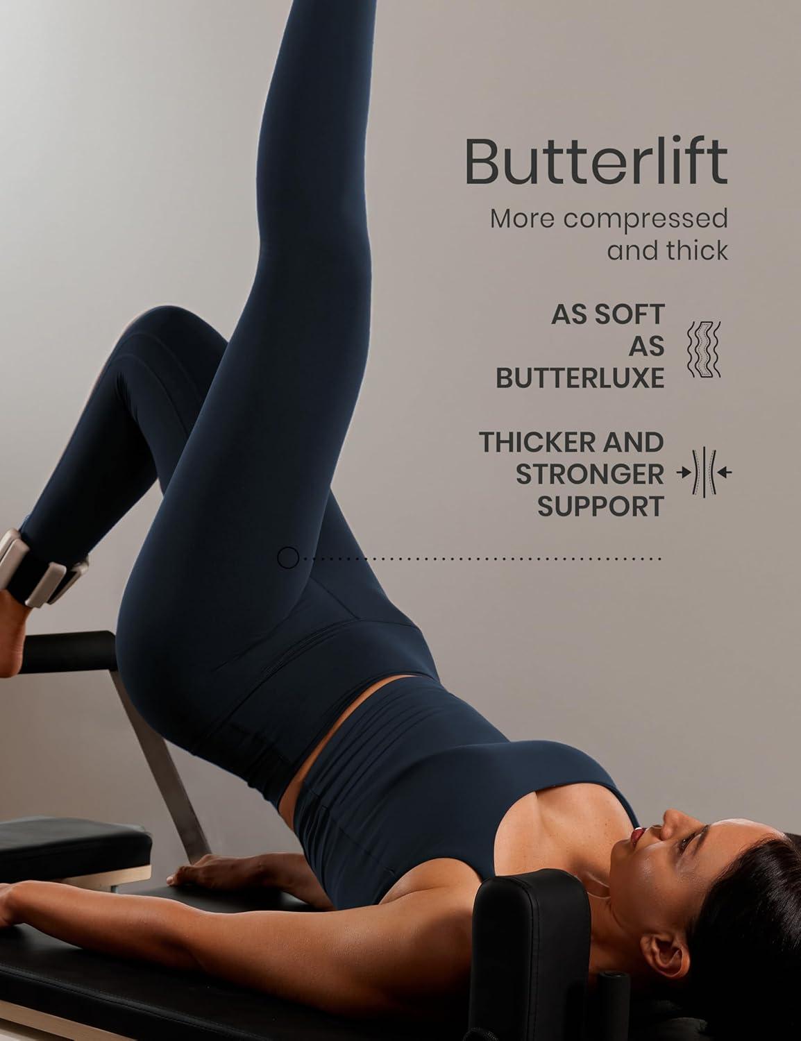 imageCRZ YOGA Butterlift Workout Leggings 25quot High Waisted Pilates Gym Athletic Womens Yoga Pants Buttery SoftTrue Navy