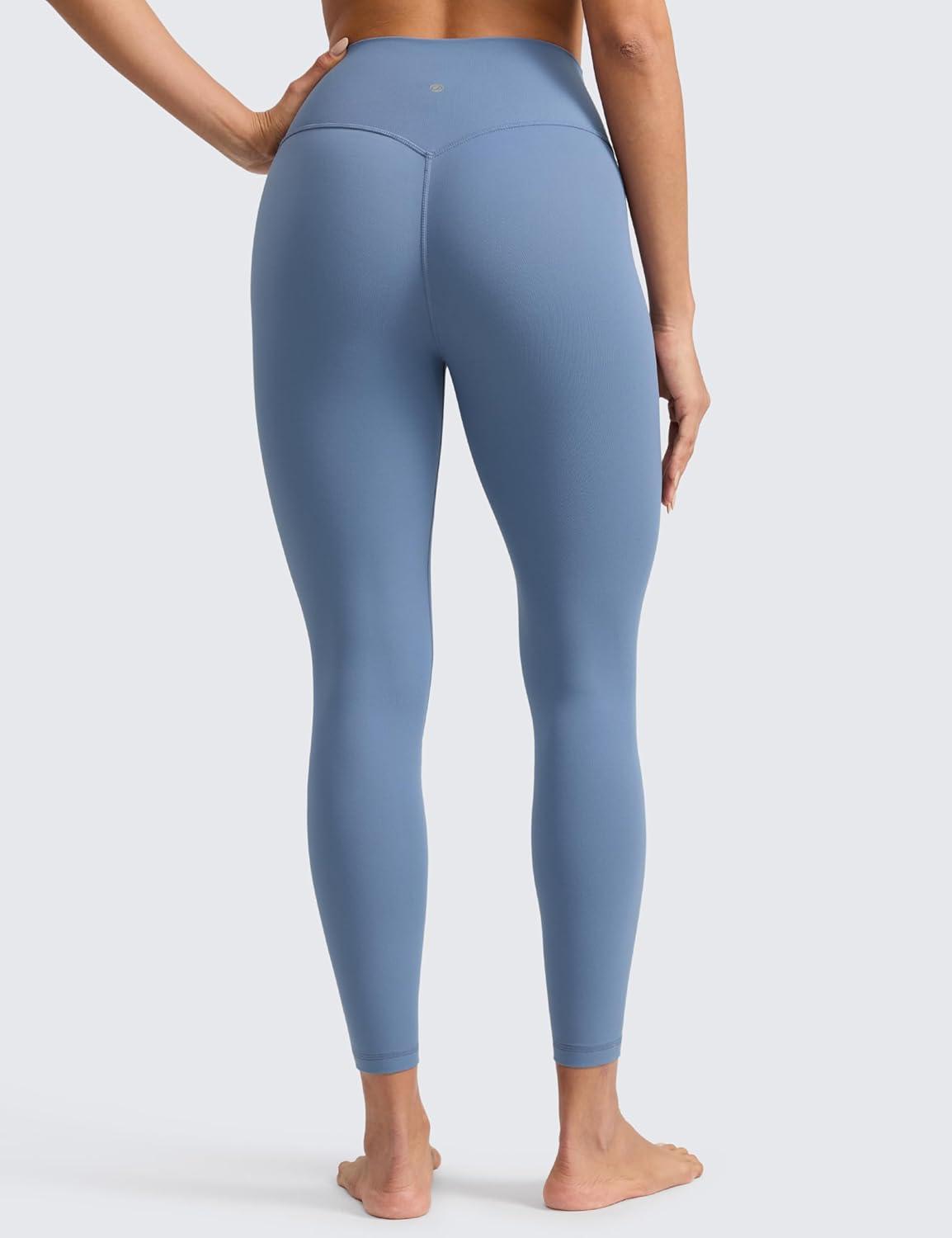 imageCRZ YOGA Butterlift Workout Leggings 25quot High Waisted Pilates Gym Athletic Womens Yoga Pants Buttery SoftWashed Denim