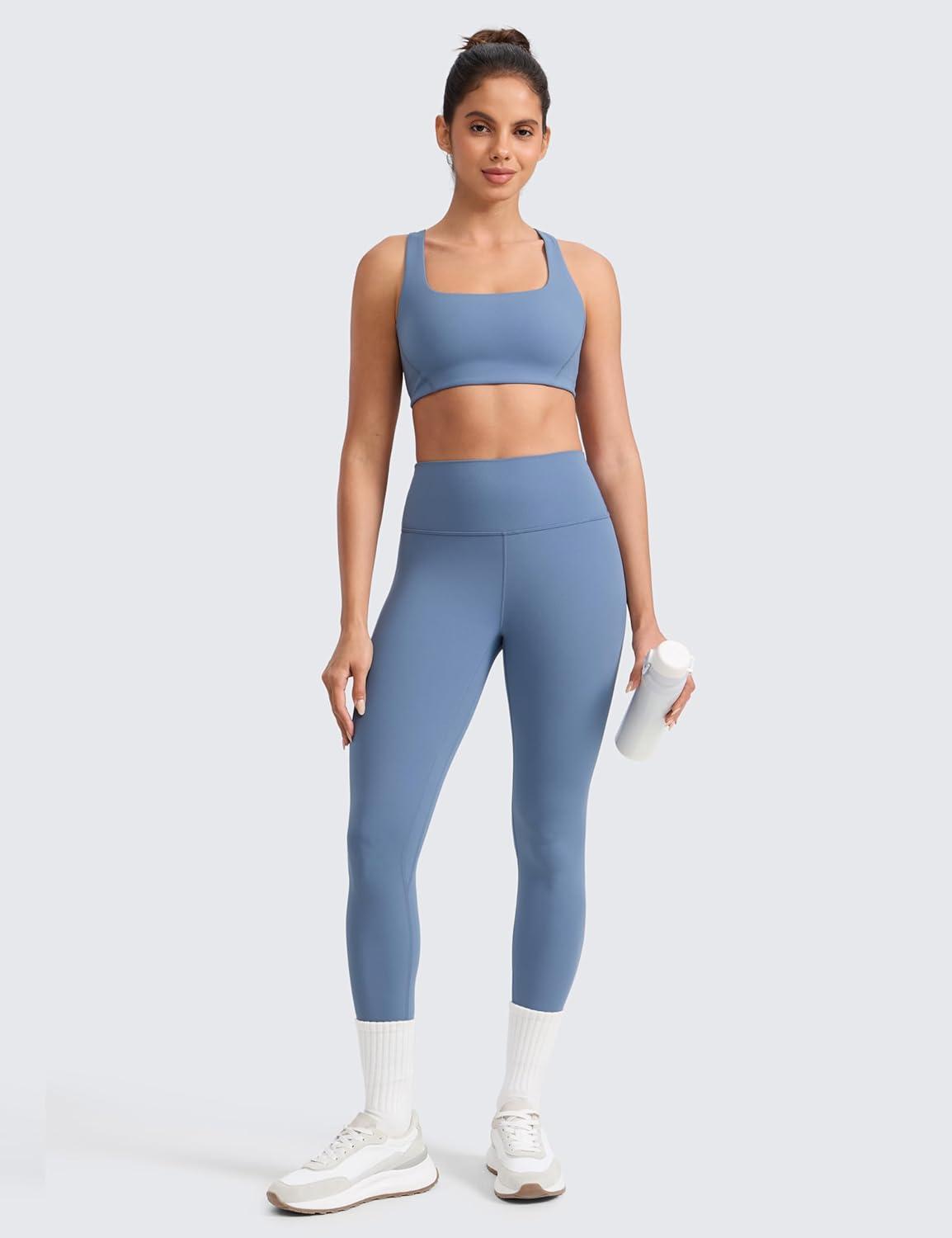 imageCRZ YOGA Butterlift Workout Leggings 25quot High Waisted Pilates Gym Athletic Womens Yoga Pants Buttery SoftWashed Denim