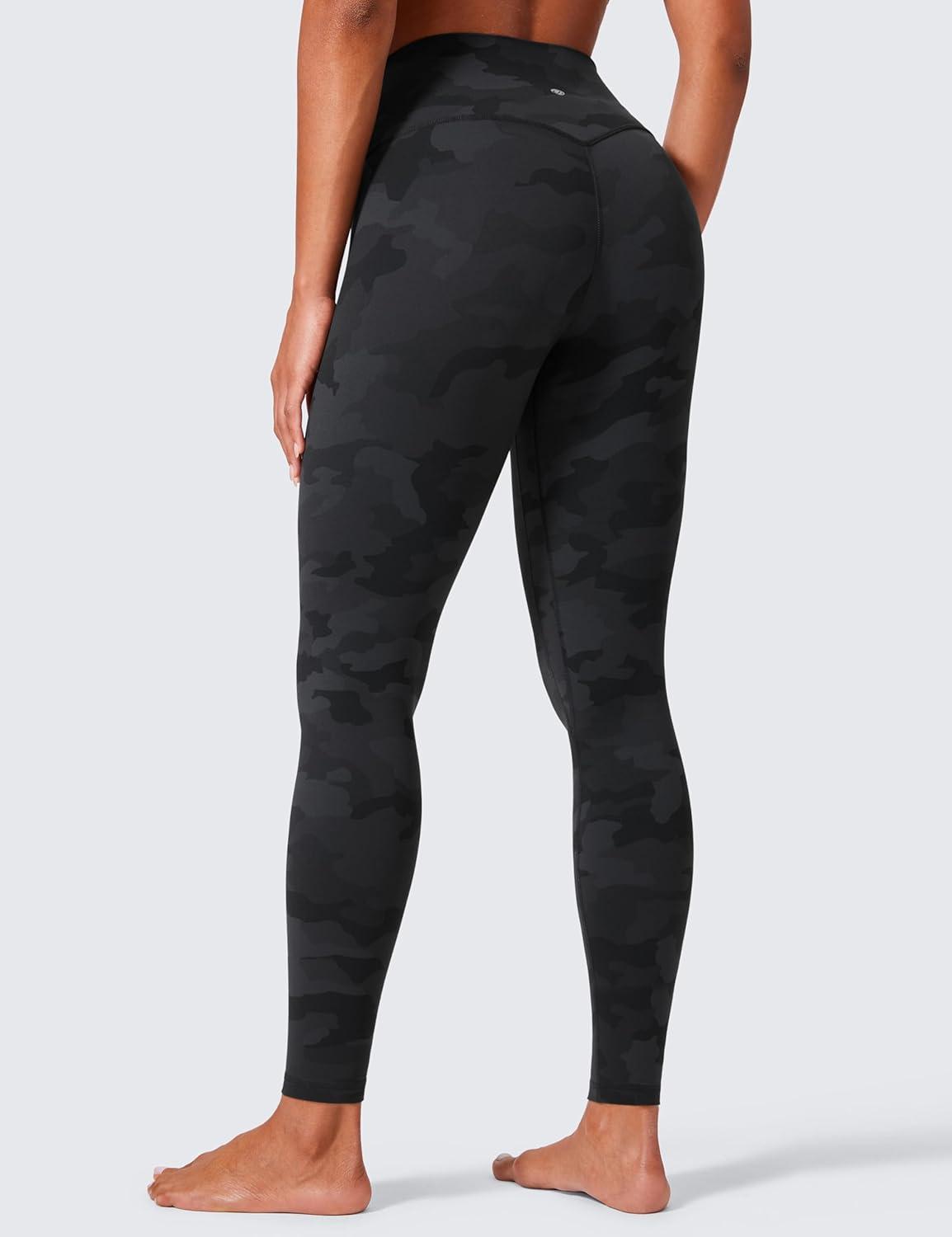 imageCRZ YOGA Butterlift Workout Leggings 28quot High Waisted Pilates Gym Athletic Womens Yoga Pants Buttery SoftDark Grey Camouflage 2