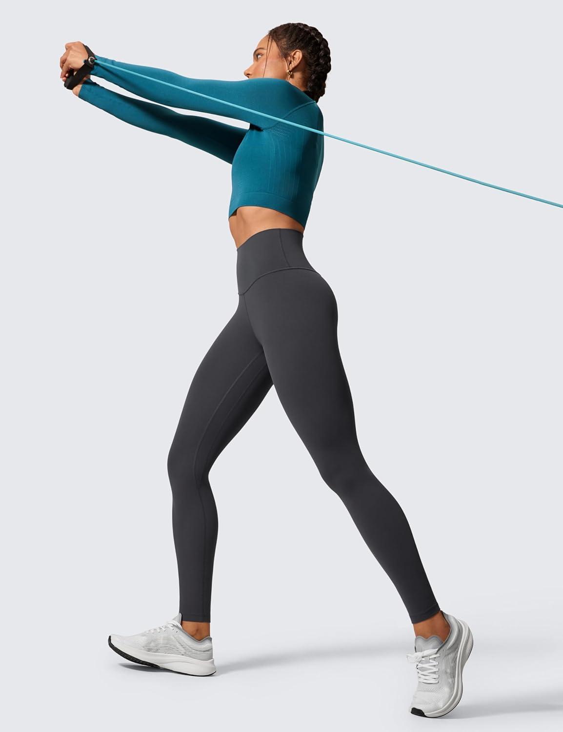 imageCRZ YOGA Butterlift Workout Leggings 28quot High Waisted Pilates Gym Athletic Womens Yoga Pants Buttery SoftMysterious Grey