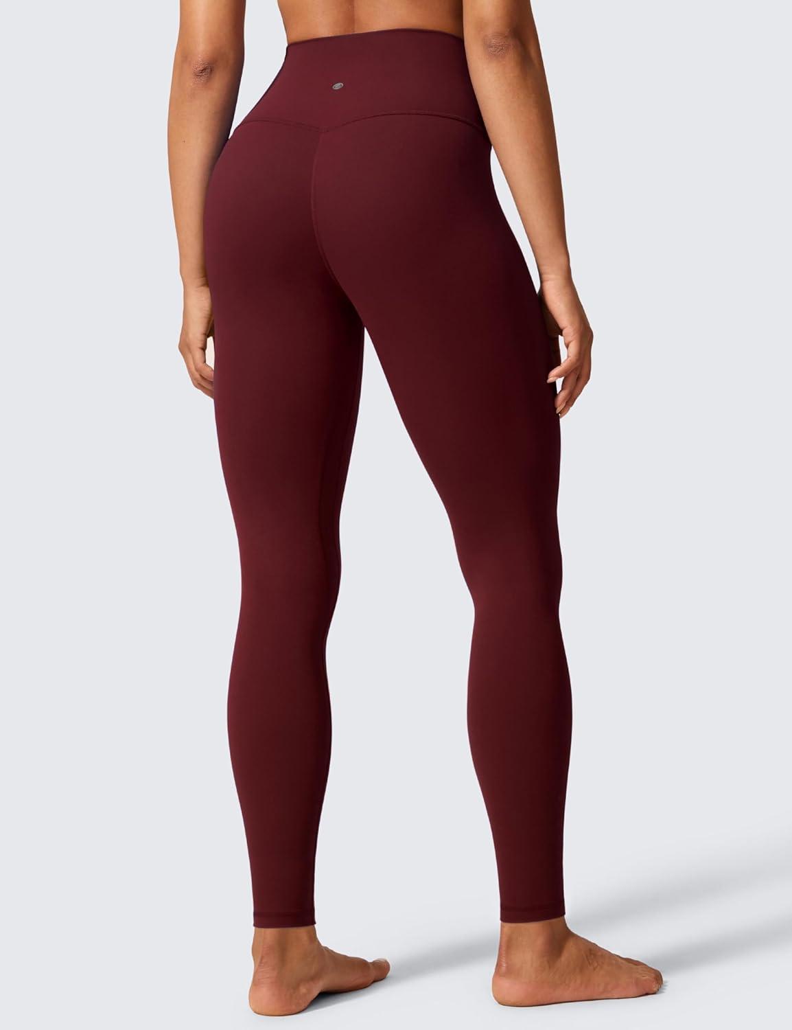 imageCRZ YOGA Butterlift Workout Leggings 28quot High Waisted Pilates Gym Athletic Womens Yoga Pants Buttery SoftRed Merlot