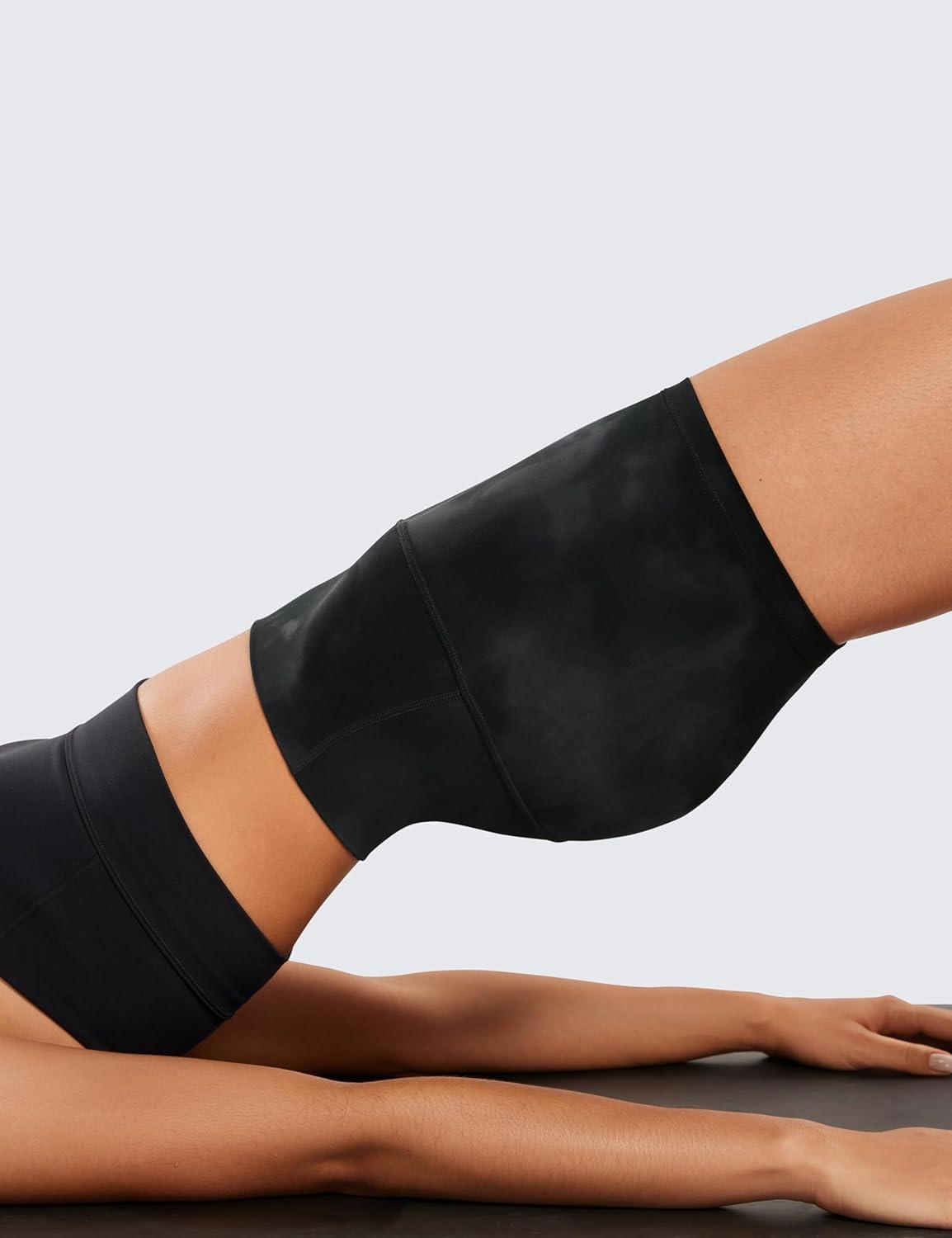 imageCRZ YOGA Butterluxe Biker Shorts 25quot High Waisted Yoga Workout Spandex Womens Running Volleyball BootyBlack Tie Dye Flowers