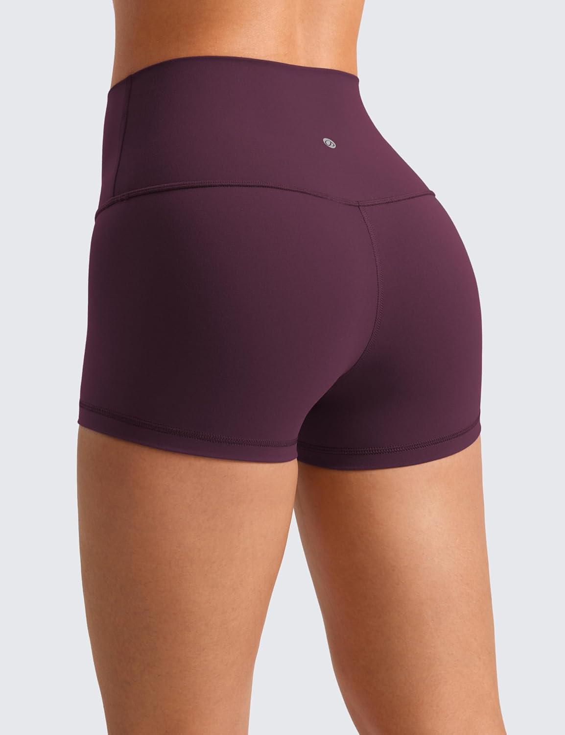 imageCRZ YOGA Butterluxe Biker Shorts 25quot High Waisted Yoga Workout Spandex Womens Running Volleyball BootyDeep Purple