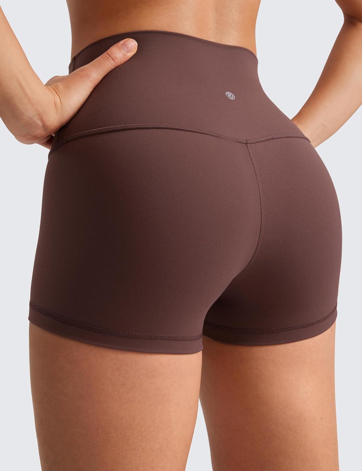 imageCRZ YOGA Butterluxe Biker Shorts 25quot High Waisted Yoga Workout Spandex Womens Running Volleyball BootyTaupe