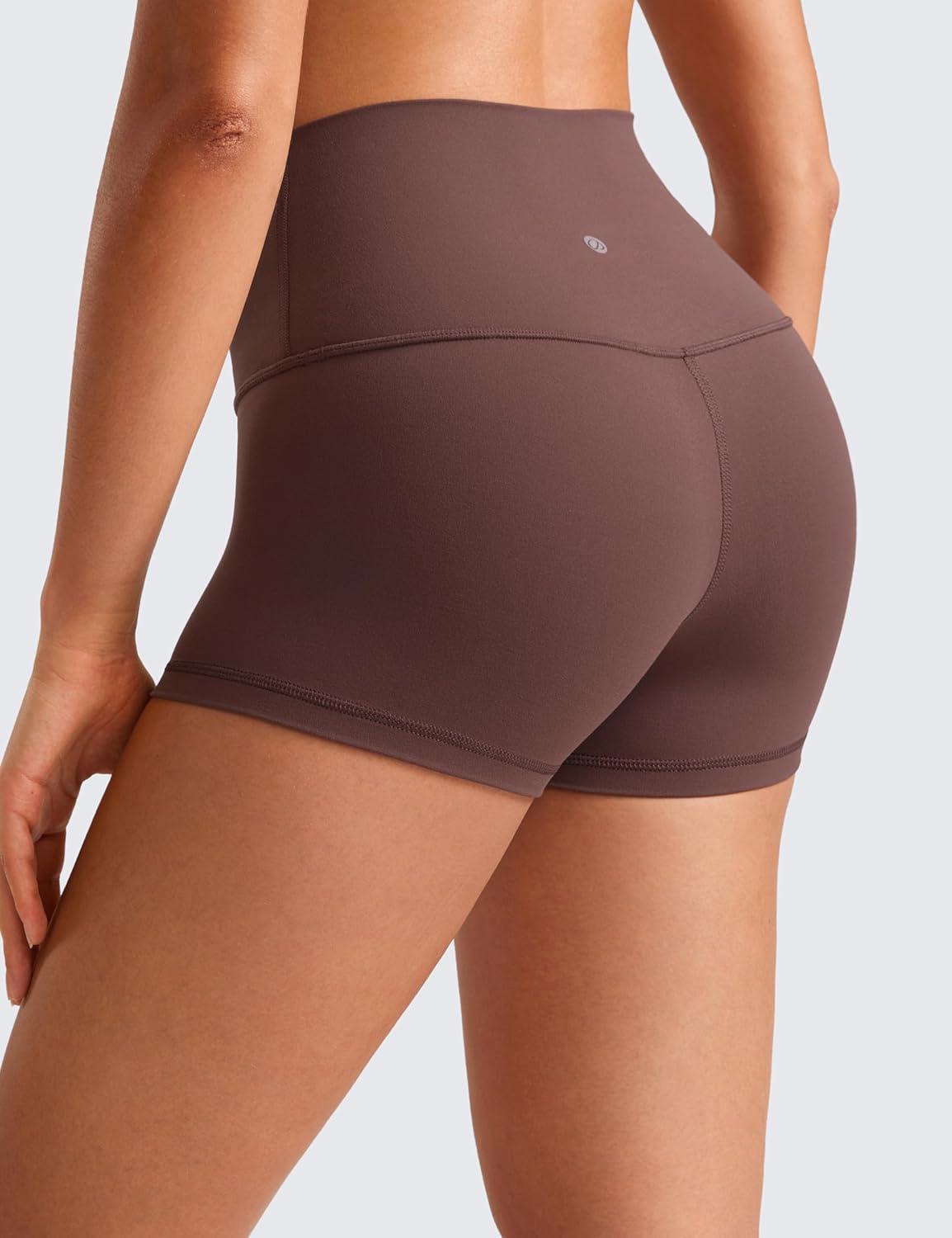 imageCRZ YOGA Butterluxe Biker Shorts 25quot High Waisted Yoga Workout Spandex Womens Running Volleyball BootyTaupe