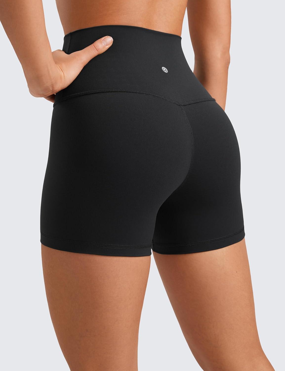 imageCRZ YOGA Butterluxe Biker Shorts 4 High Waisted Booty Workout Volleyball Yoga Womens SpandexBlack