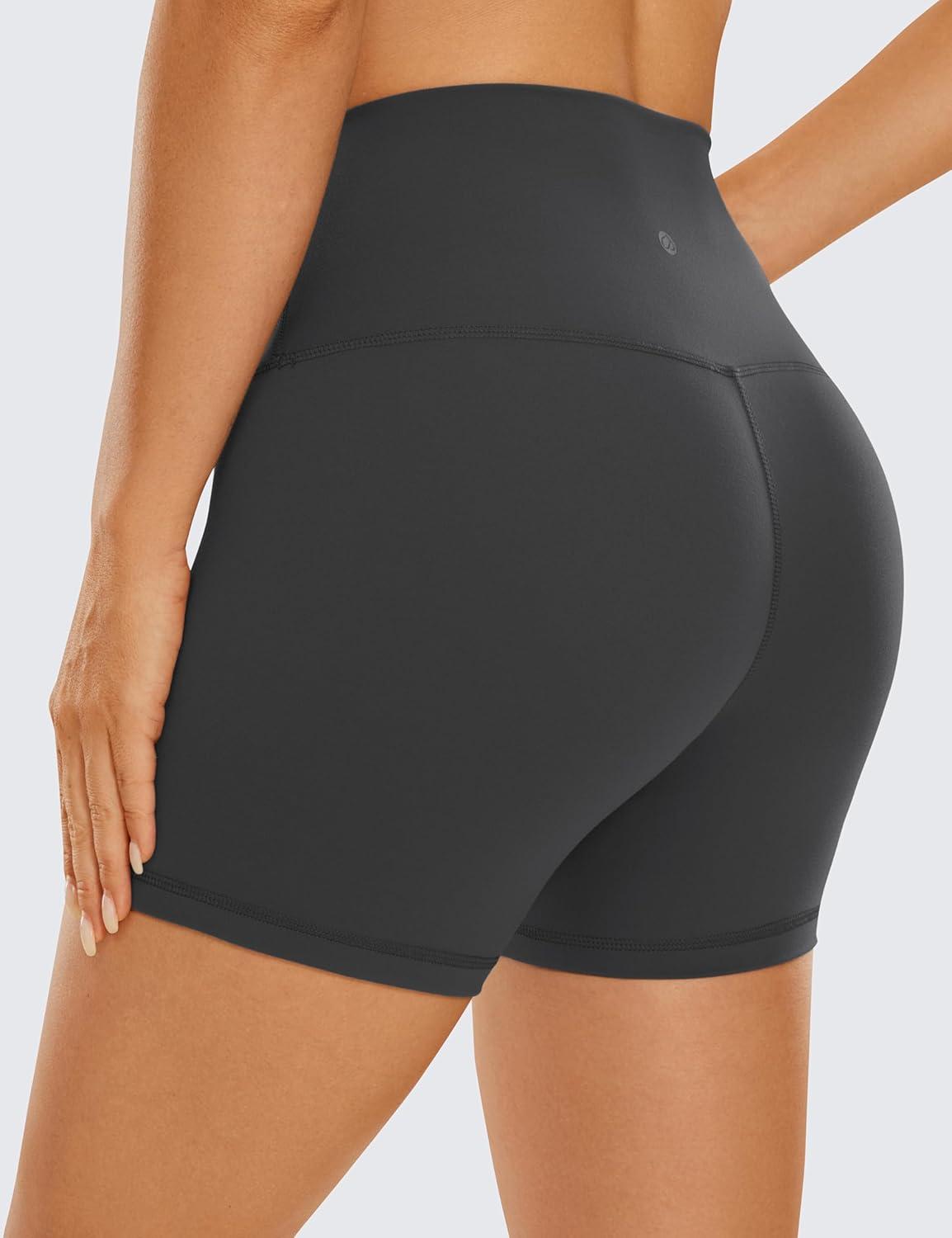 imageCRZ YOGA Butterluxe Biker Shorts 4 High Waisted Booty Workout Volleyball Yoga Womens SpandexMysterious Grey