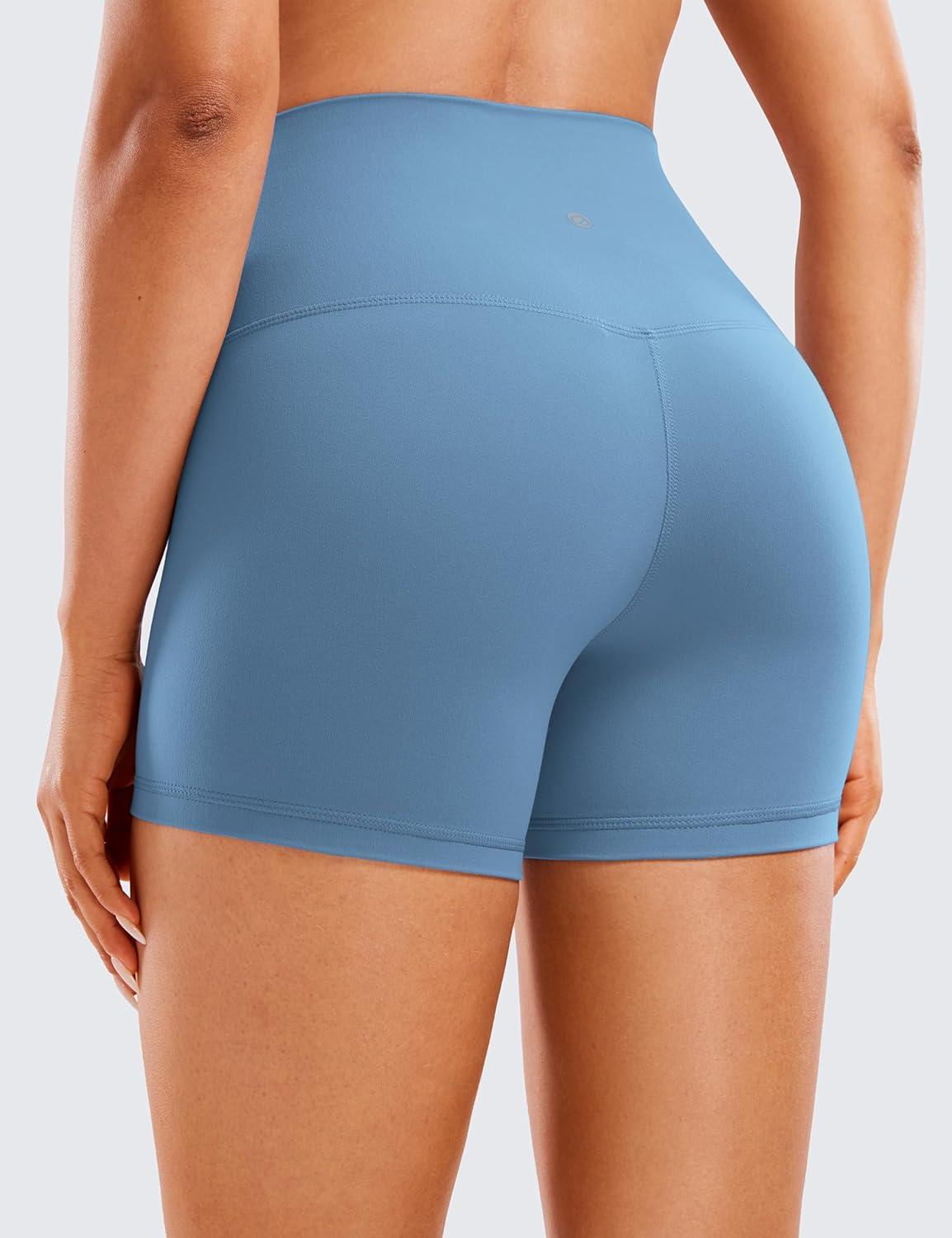 imageCRZ YOGA Butterluxe Biker Shorts 4 High Waisted Booty Workout Volleyball Yoga Womens SpandexUniverse Blue