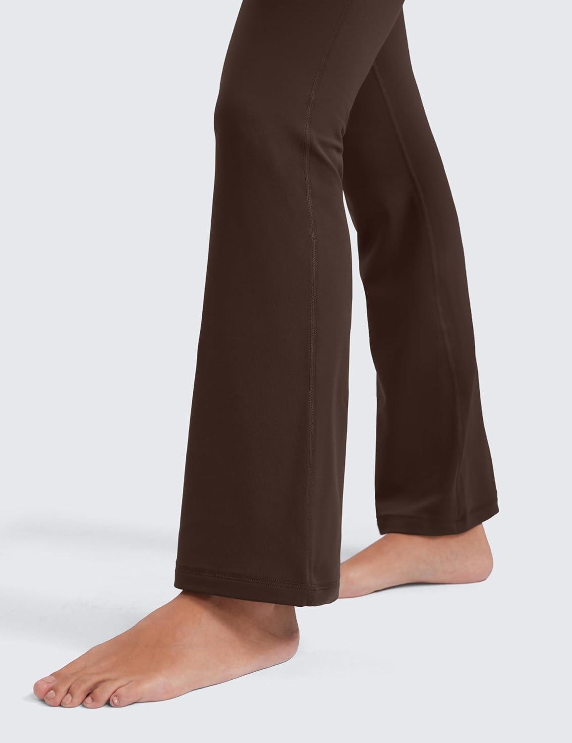 imageCRZ YOGA Butterluxe Flare Leggings 29quot305quot32quot335quot High Waist Bootcut Wide Leg Lounge Womens Yoga Pants with PocketHot Fudge Brown