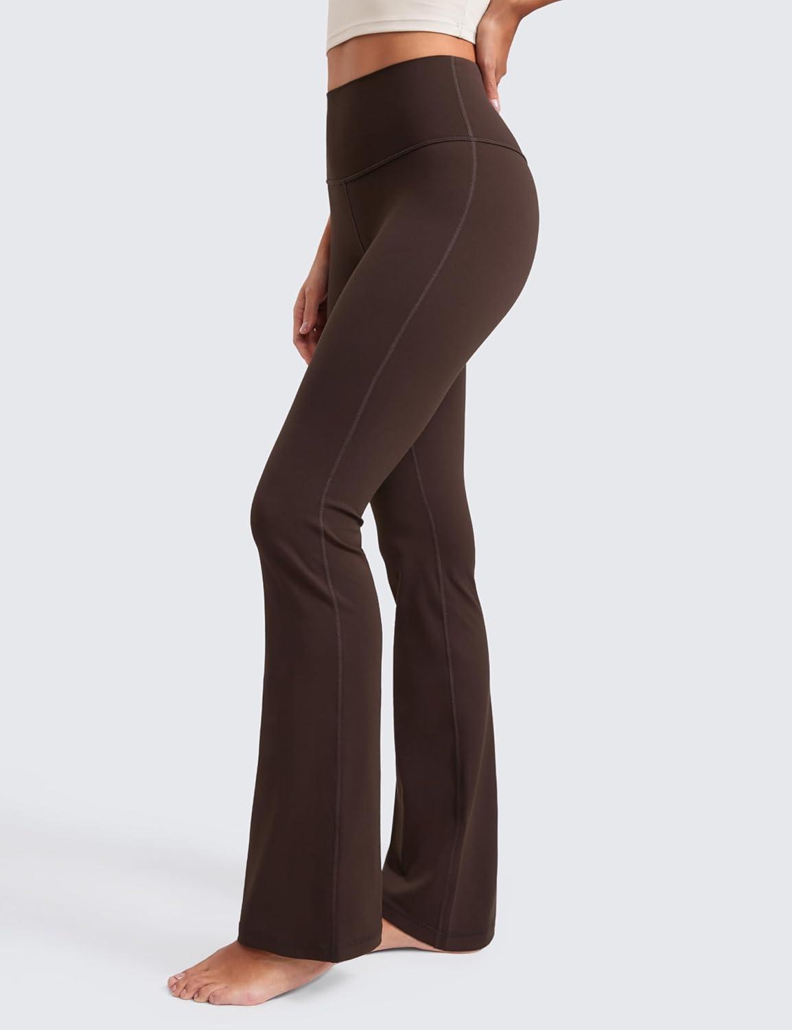 imageCRZ YOGA Butterluxe Flare Leggings 29quot305quot32quot335quot High Waist Bootcut Wide Leg Lounge Womens Yoga Pants with PocketHot Fudge Brown
