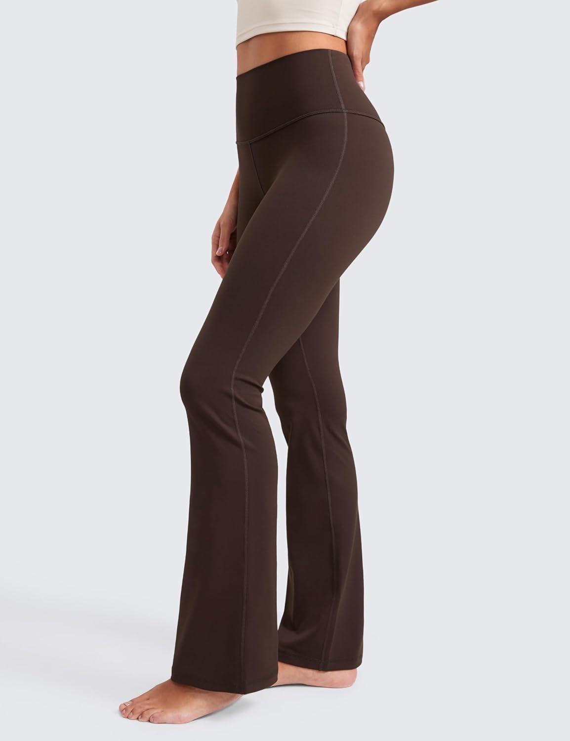 imageCRZ YOGA Butterluxe Flare Leggings 29quot305quot32quot335quot High Waist Bootcut Wide Leg Lounge Womens Yoga Pants with PocketHot Fudge Brown