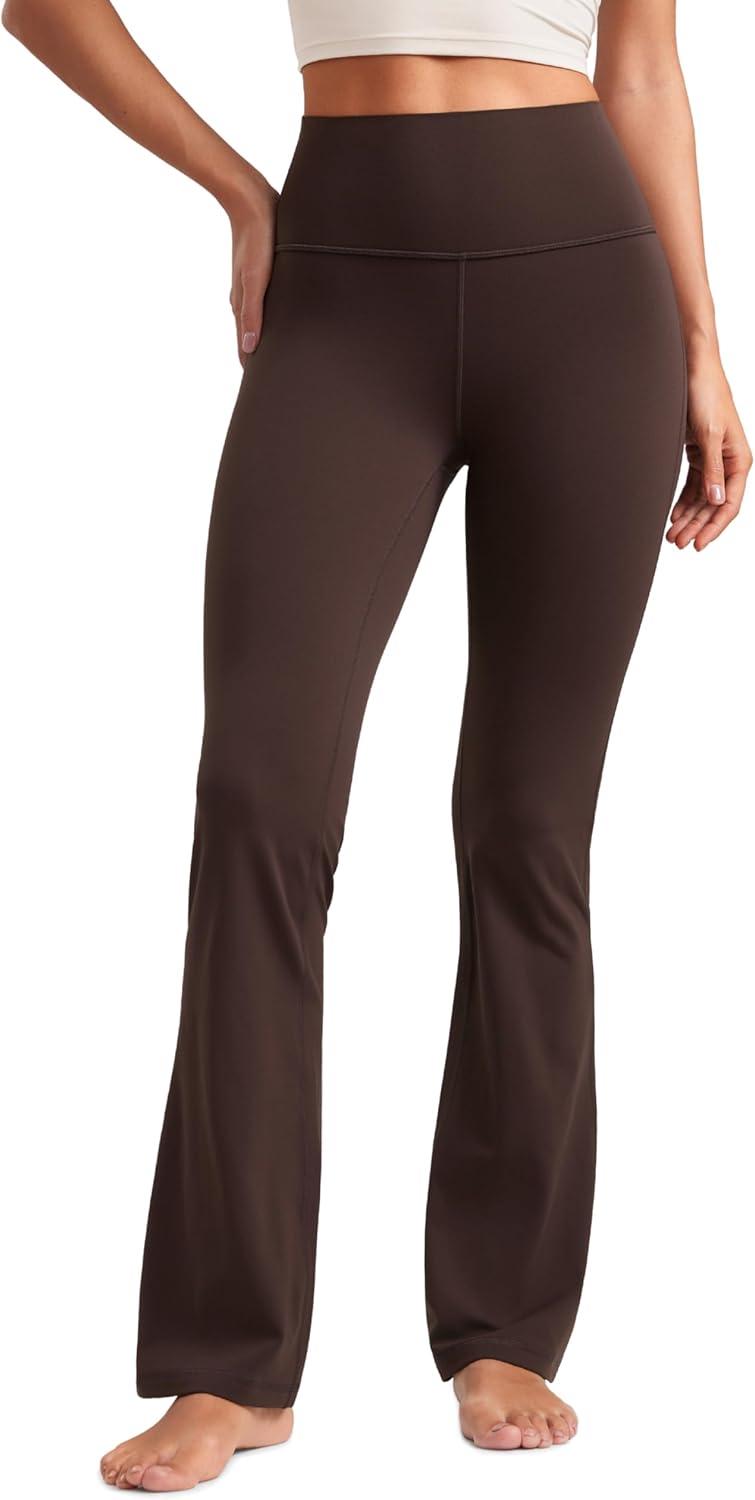 imageCRZ YOGA Butterluxe Flare Leggings 29quot305quot32quot335quot High Waist Bootcut Wide Leg Lounge Womens Yoga Pants with PocketHot Fudge Brown