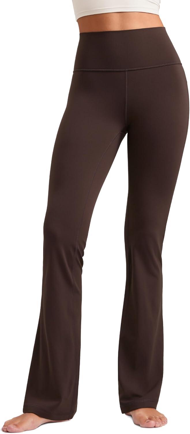 imageCRZ YOGA Butterluxe Flare Leggings 29quot305quot32quot335quot High Waist Bootcut Wide Leg Lounge Womens Yoga Pants with PocketHot Fudge Brown