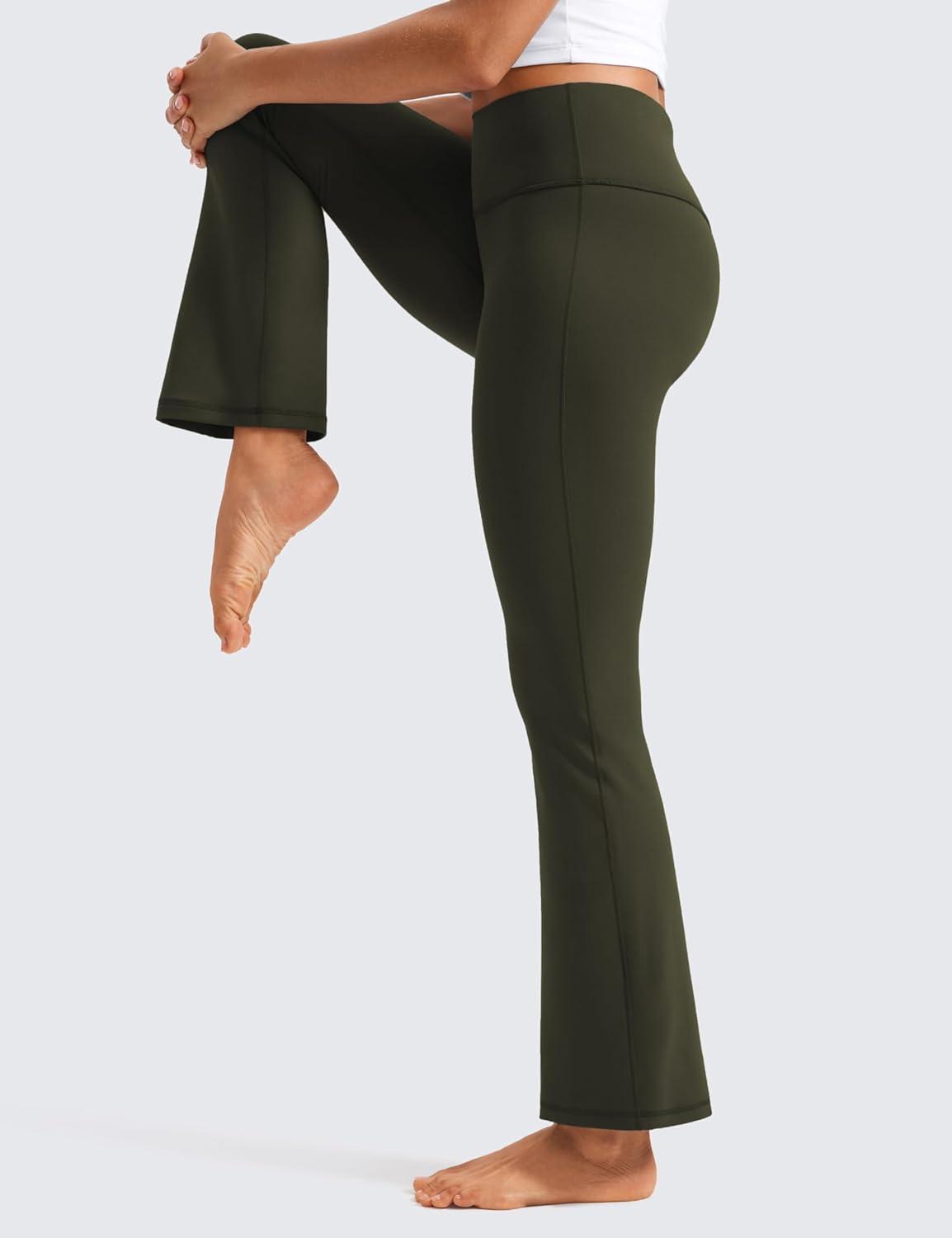 imageCRZ YOGA Butterluxe Flare Leggings 29quot305quot32quot335quot High Waist Bootcut Wide Leg Lounge Womens Yoga Pants with PocketOlive Green