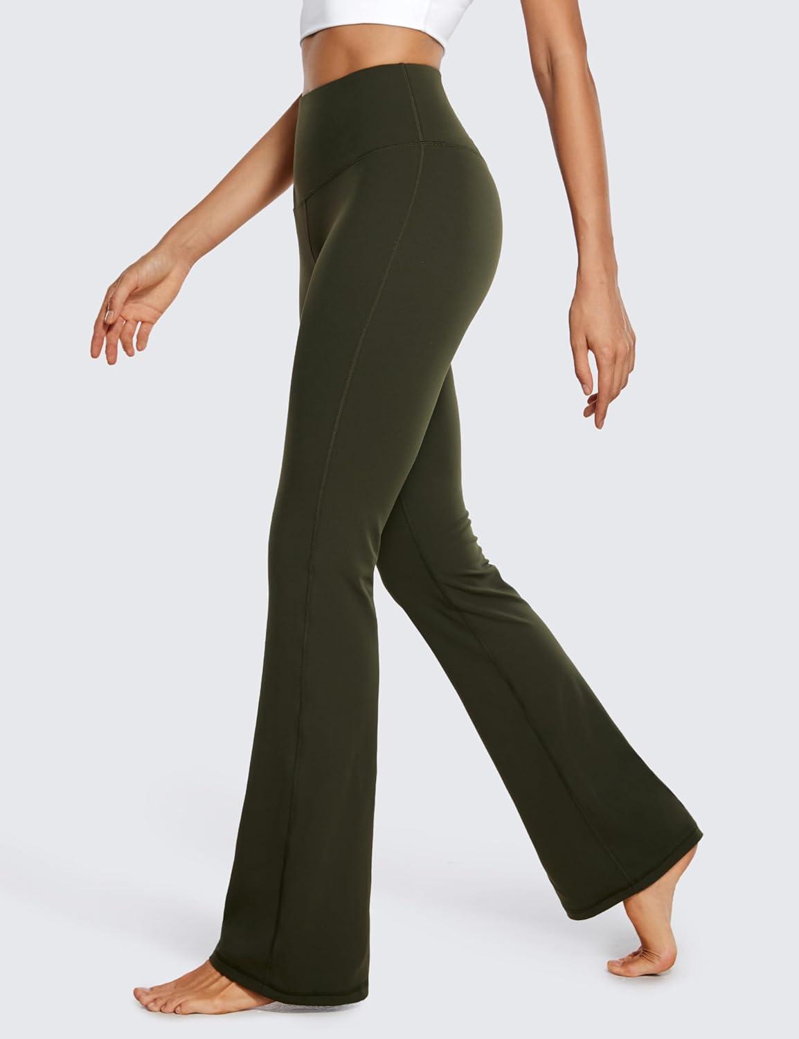 imageCRZ YOGA Butterluxe Flare Leggings 29quot305quot32quot335quot High Waist Bootcut Wide Leg Lounge Womens Yoga Pants with PocketOlive Green